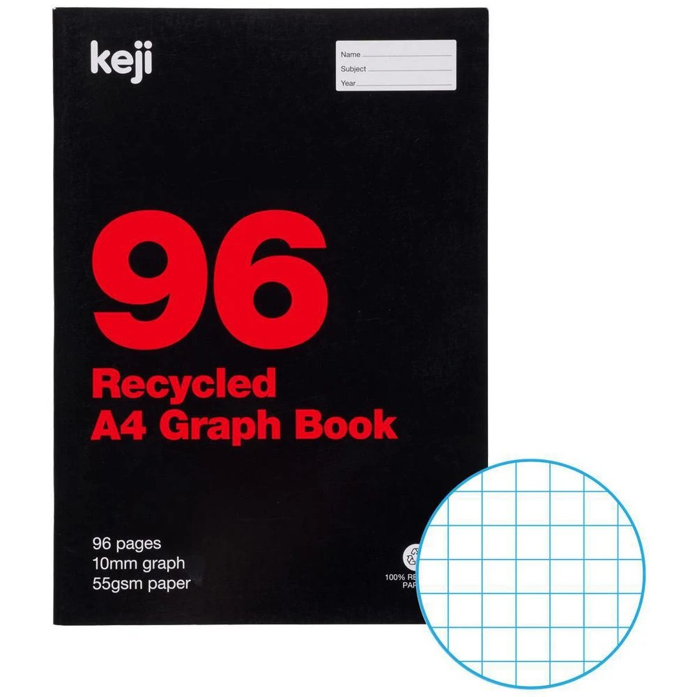 1 Keji A4 Graph Book 10mm 96 Page, 1 of 4