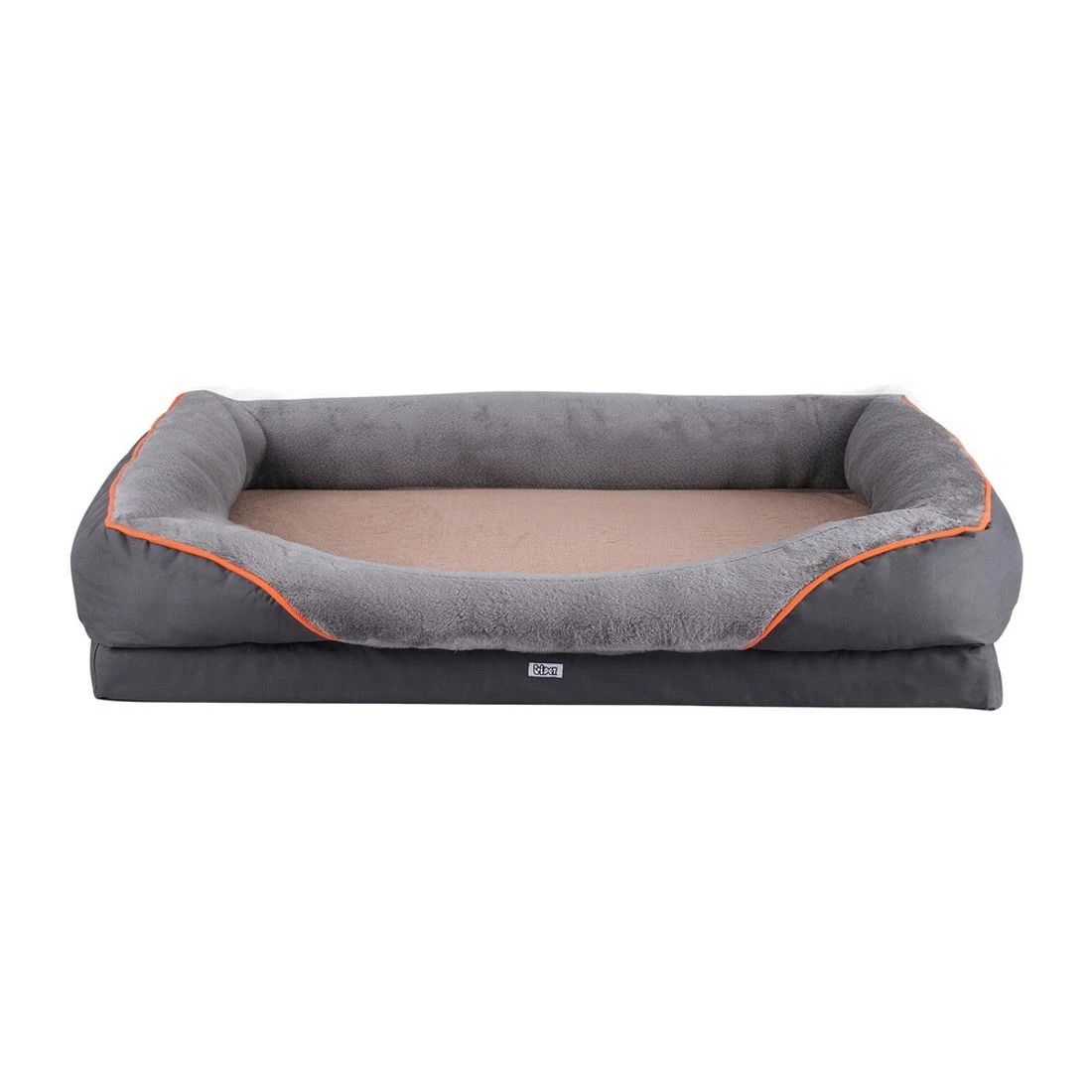 3 i.Pet Pet Bed Orthopedic Washable Dog Bed Plush Fleece Sofa Cushion Mat - Grey, 3 of 6