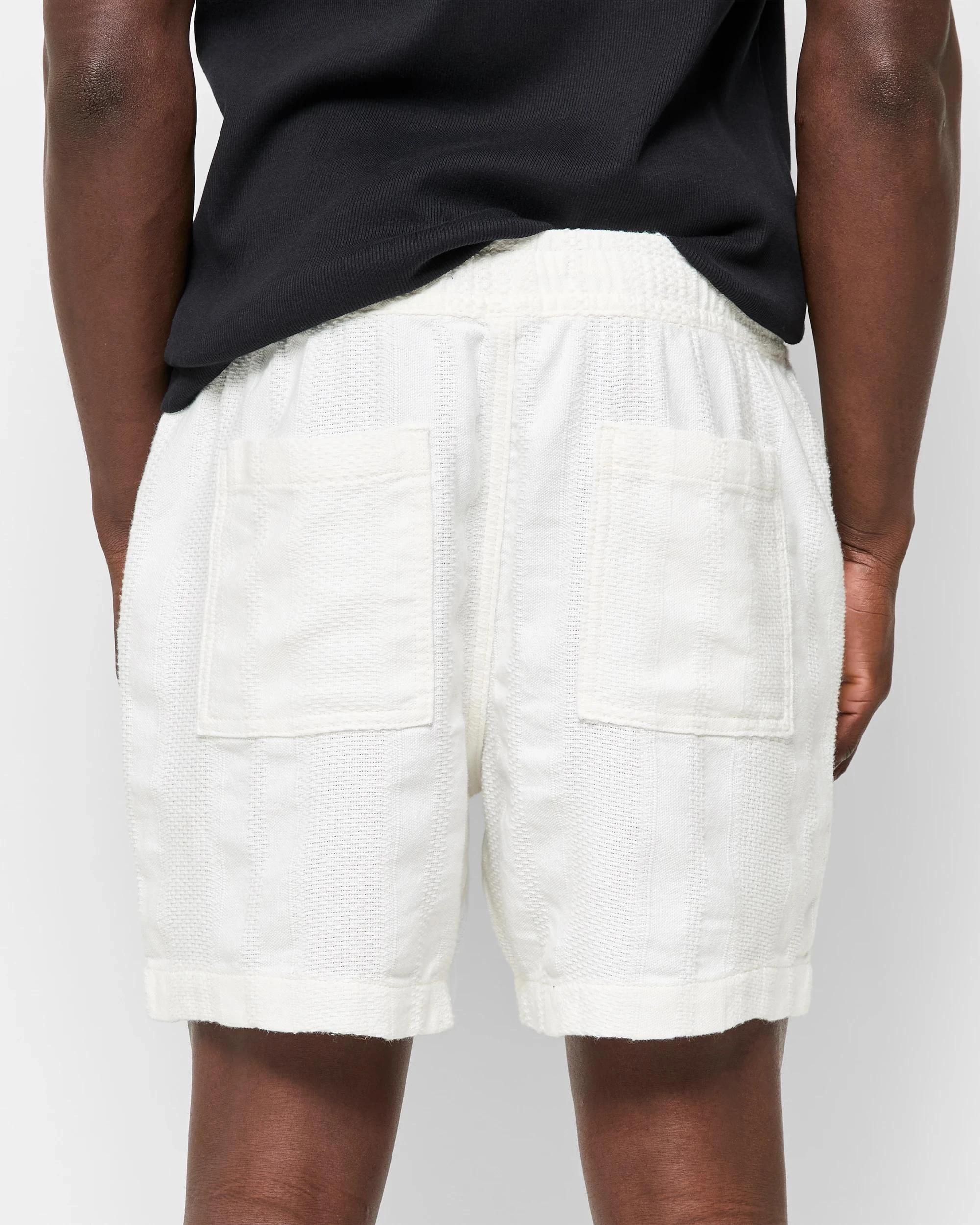 4 Australian Cotton Textured Knit Shorts - Commons OFF WHITE, 4 of 5