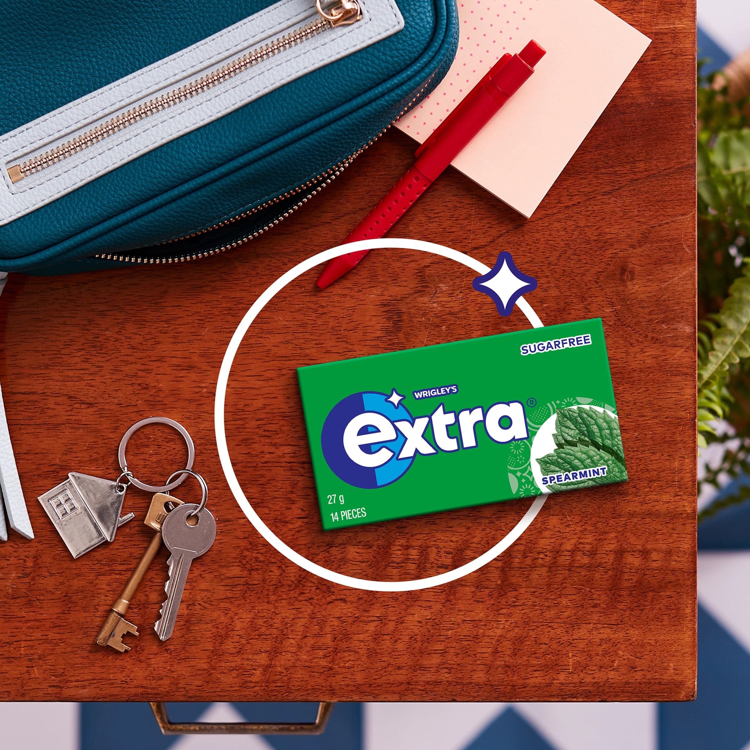 4 14 Piece Wrigley's Extra Spearmint Chewing Gum 27g, 4 of 5