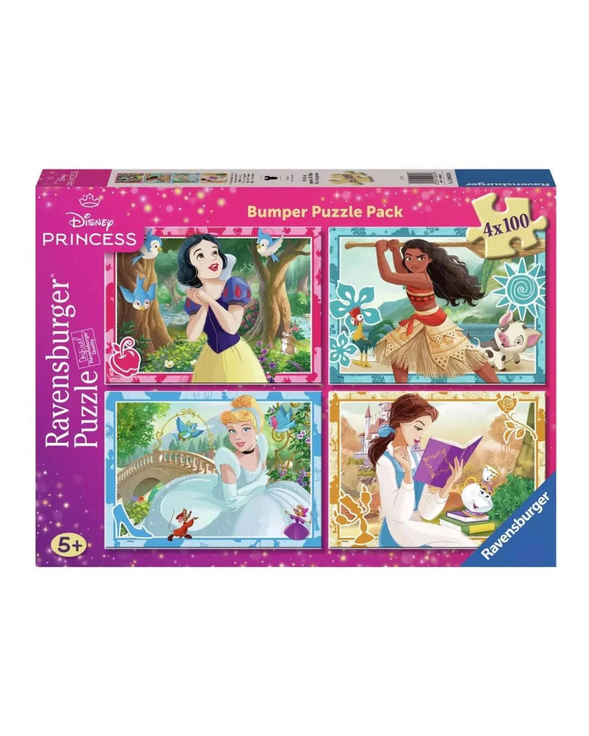 1 Ravensburger Disney Princess Bumper Pack 4 x 100 Piece Jigsaw Puzzle, 1 of 1