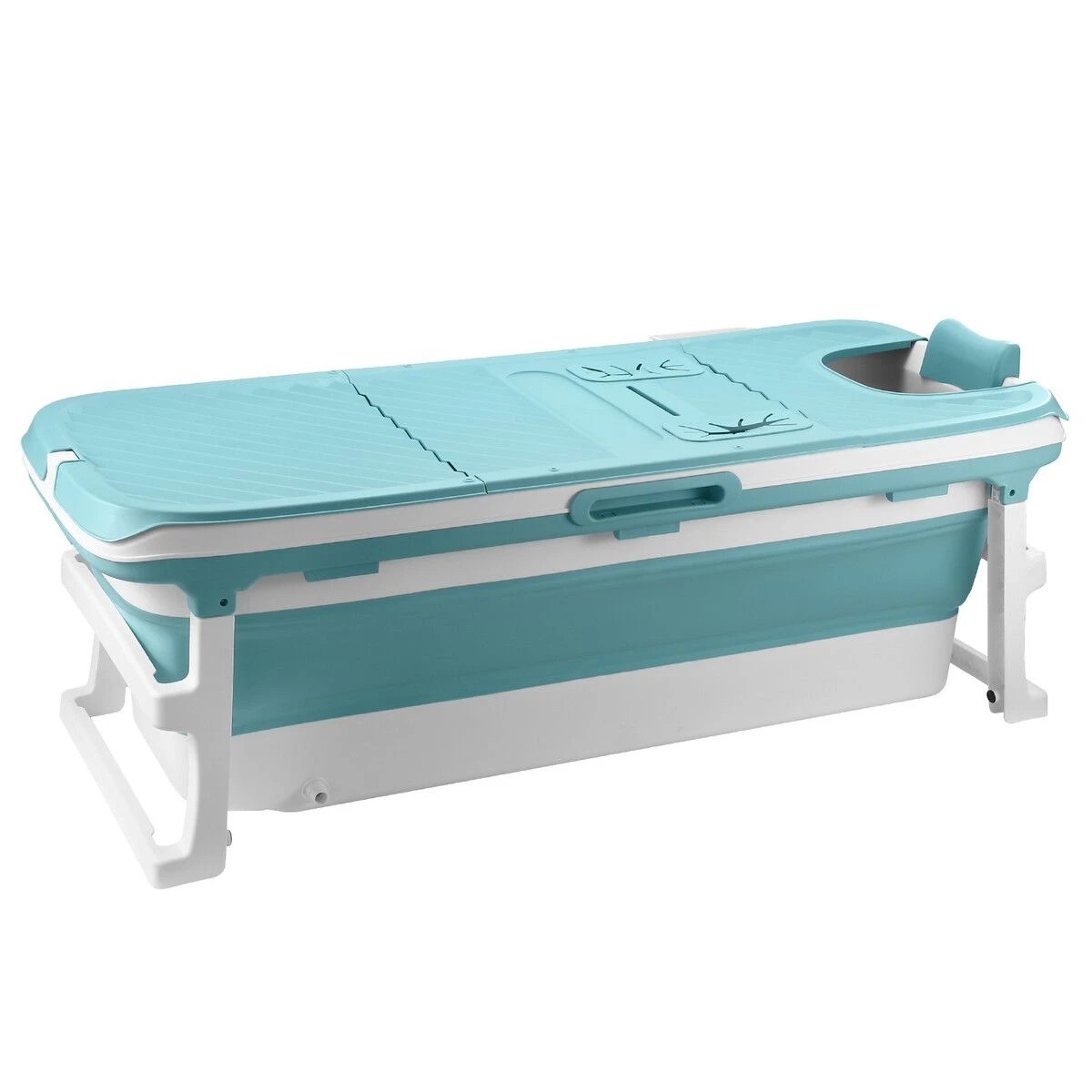 3 LUXSUITE Large Bath Tub Soaking Water Bathtub Spa Shower Foldable Portable Bathroom Freestanding Collapsible Modern Baby, 3 of 10