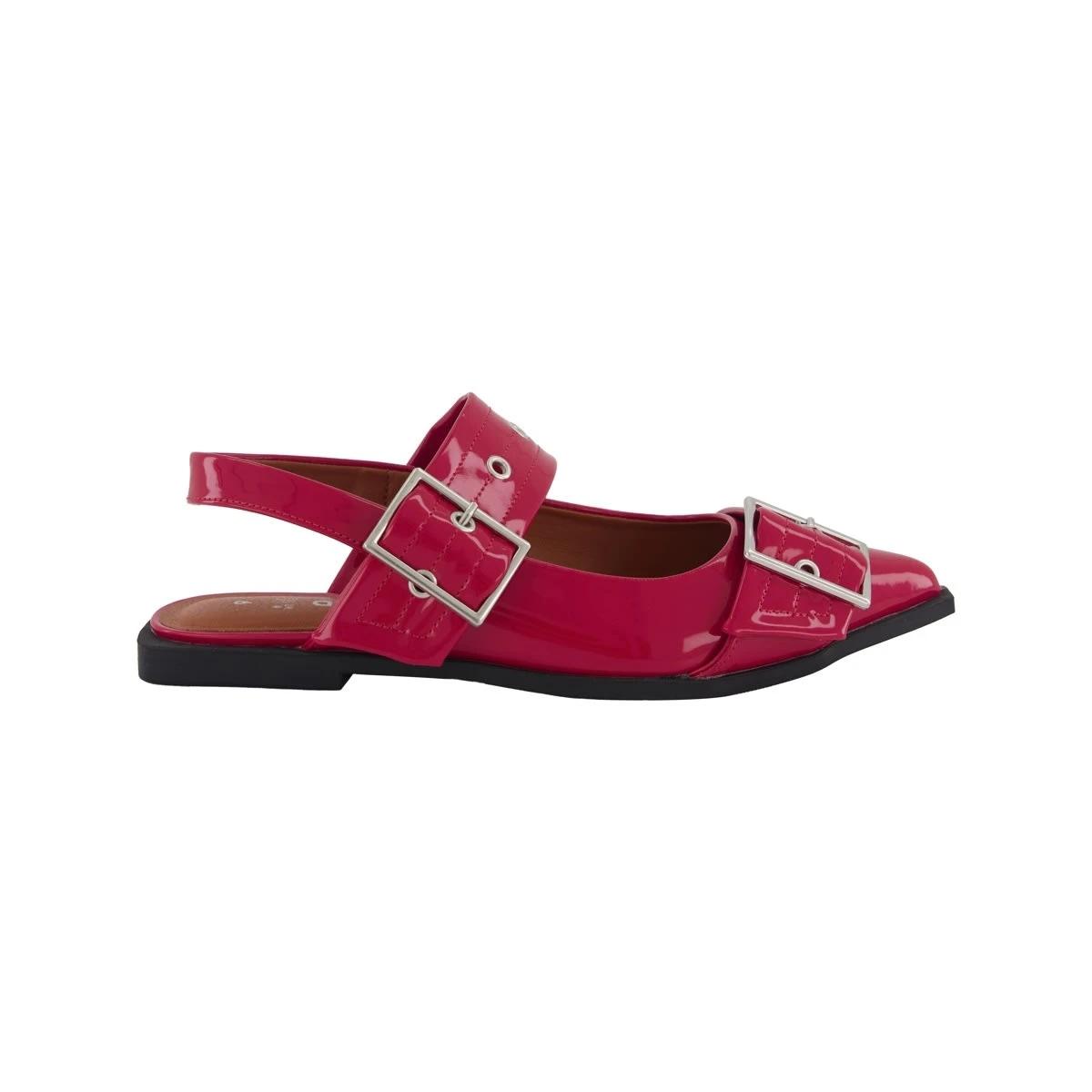 1 Buckle Slingback Ballet Flats Retro Red, 1 of 3