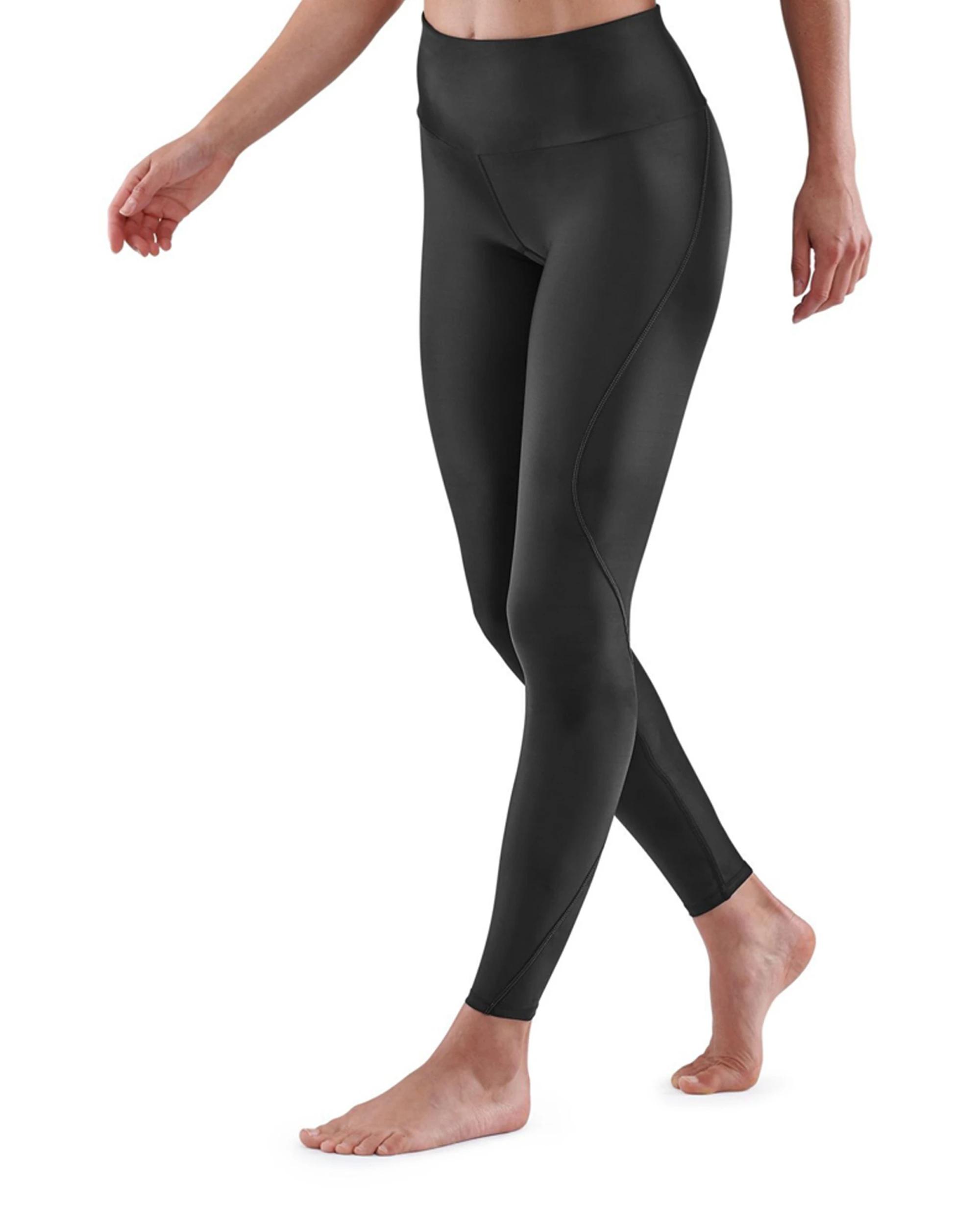 1 SKINS Compression Women's Series-3 Activewear Long Tight T&R BLACK, 1 of 4
