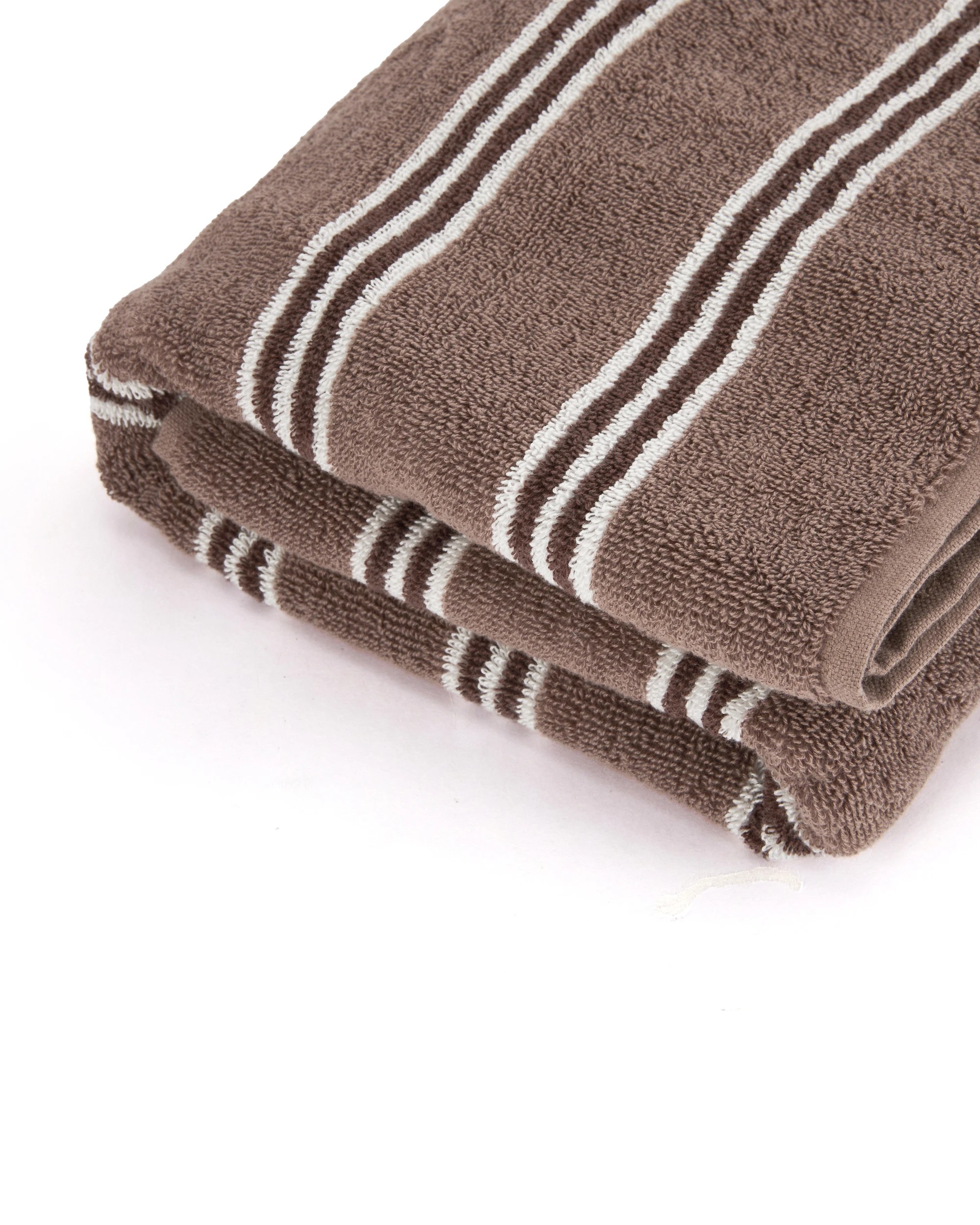 4 Stripe Cotton Bath Towel - Chocolate, 4 of 5