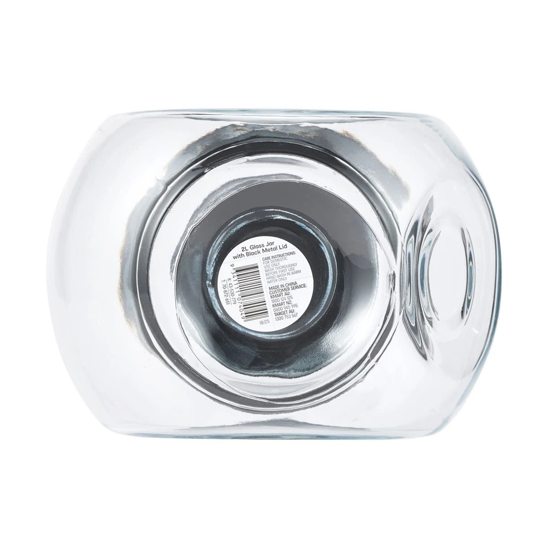3 2L Glass Jar with Black Metal Lid, 3 of 3