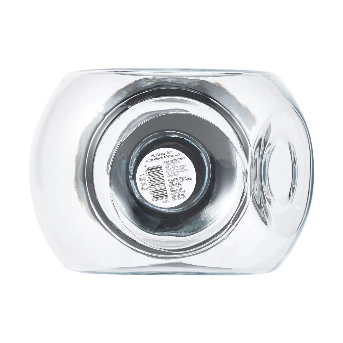 3 2L Glass Jar with Black Metal Lid, 3 of 3