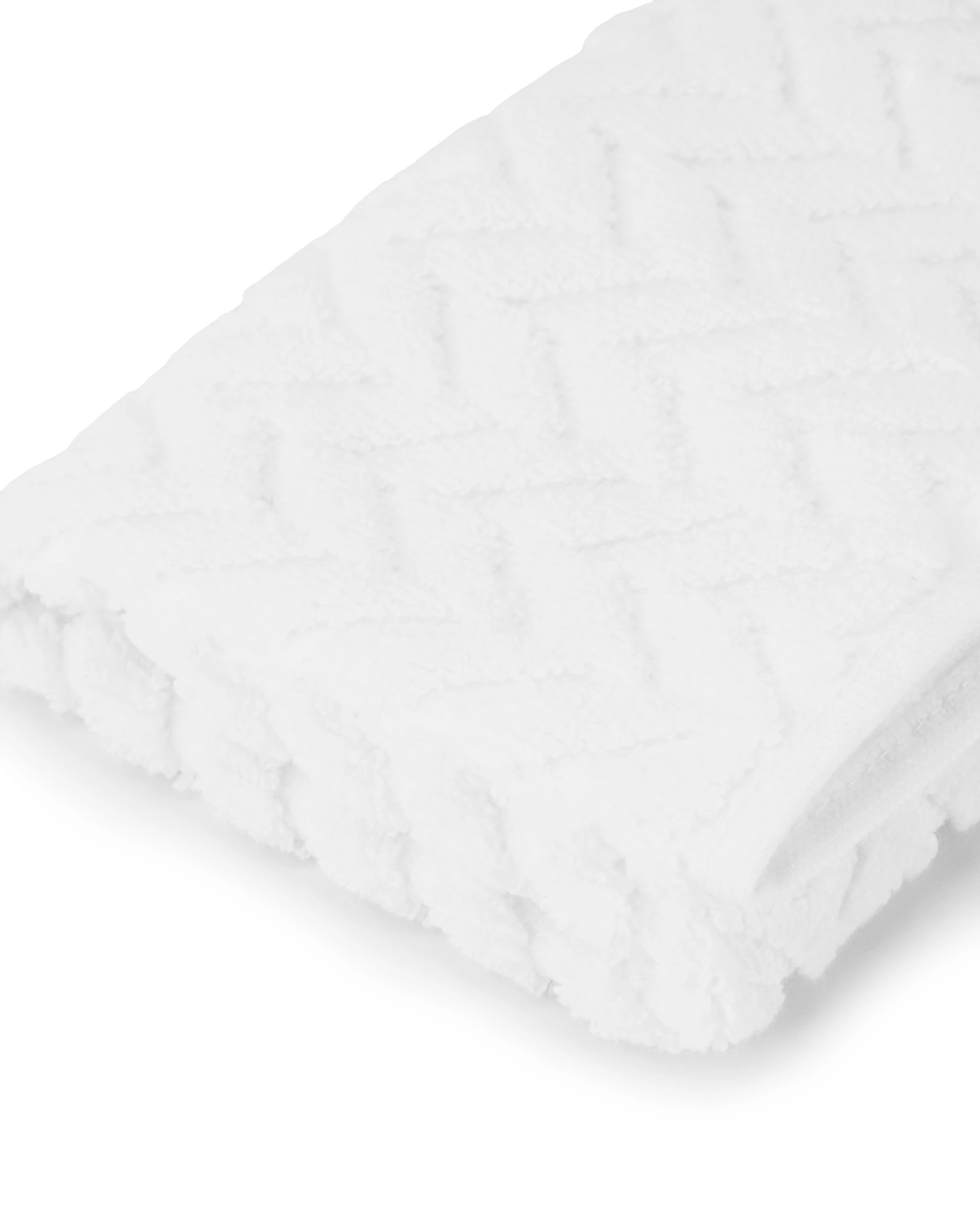 4 Chevron Cotton Face Washer - White, 4 of 6