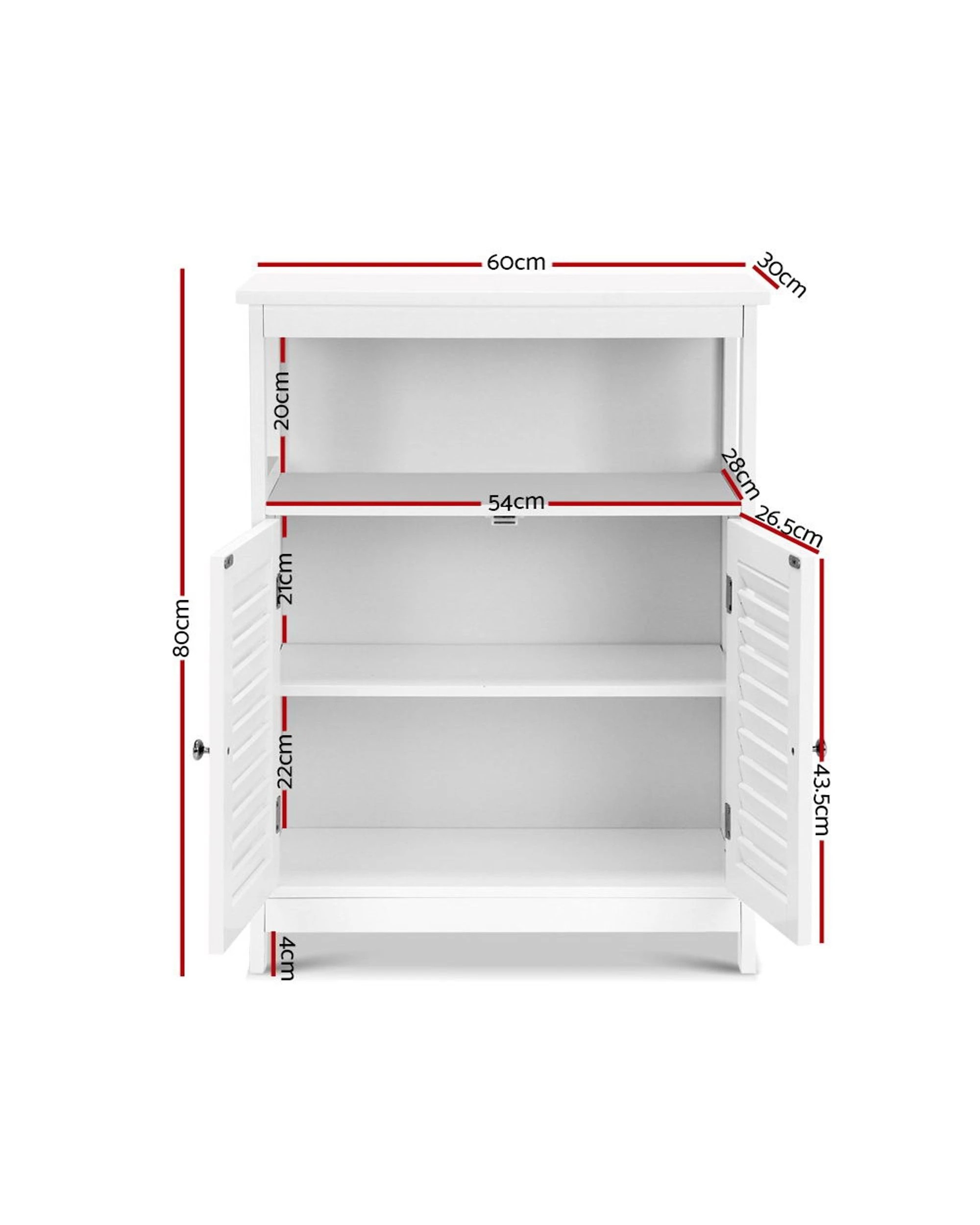 2 Artiss Buffet Sideboard - White, 2 of 8