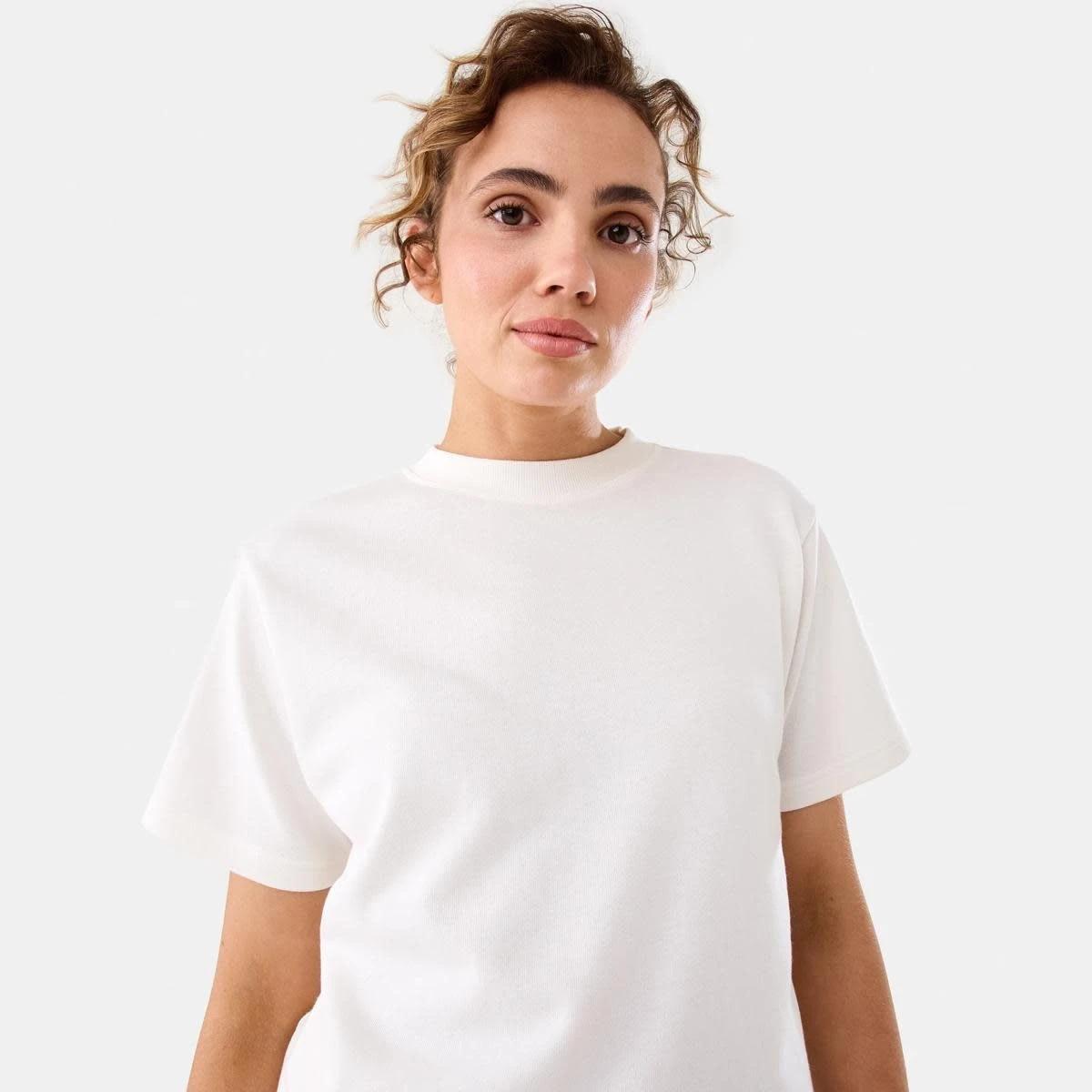 5 Active Womens Terry T-shirt EGRET WHITE, 5 of 7