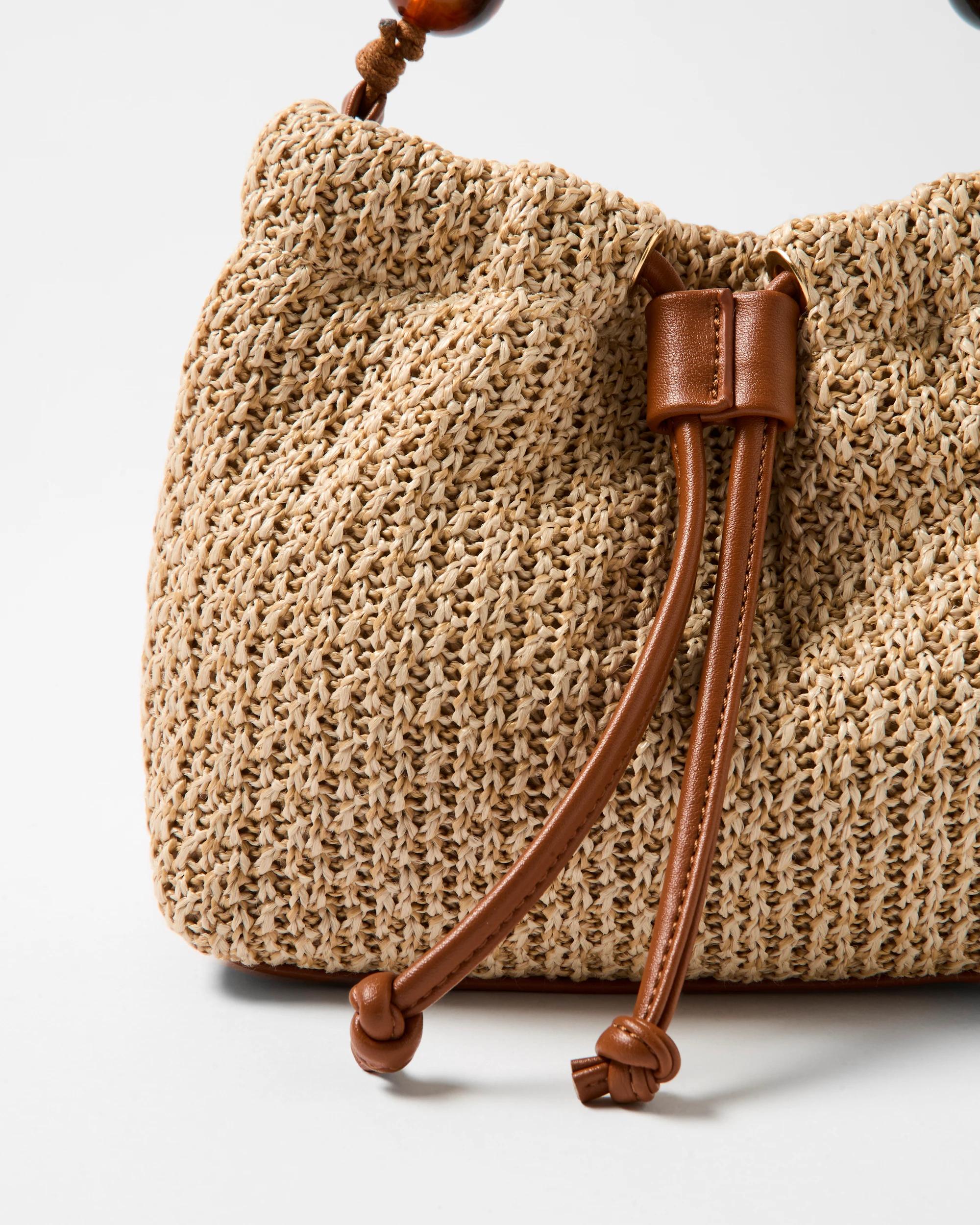 3 Beaded Straw Clutch Natural, 3 of 6
