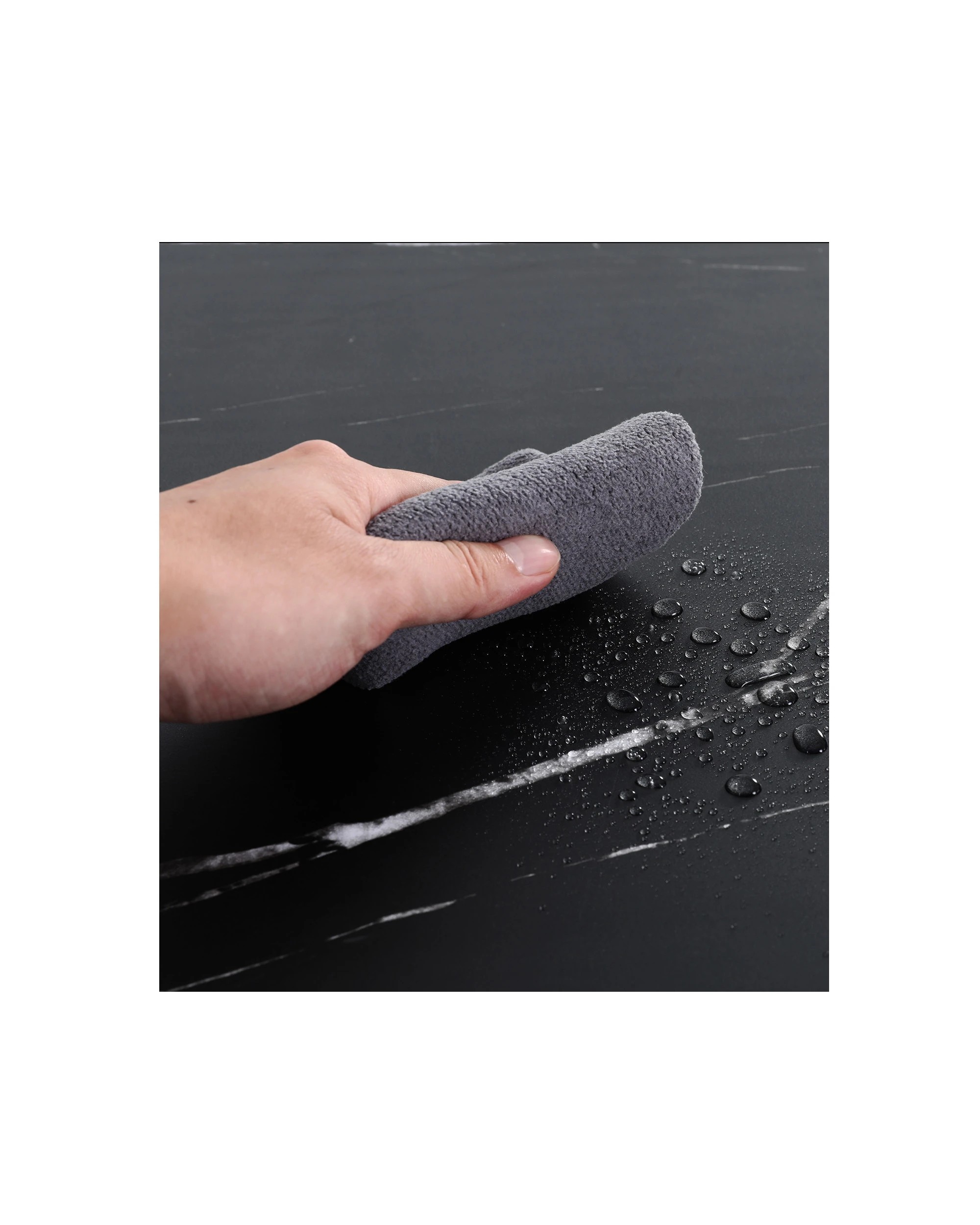 4 Artiss Dining Table and Chairs Set of 5 Compact Kitchen Furniture Marble - Black, 4 of 7