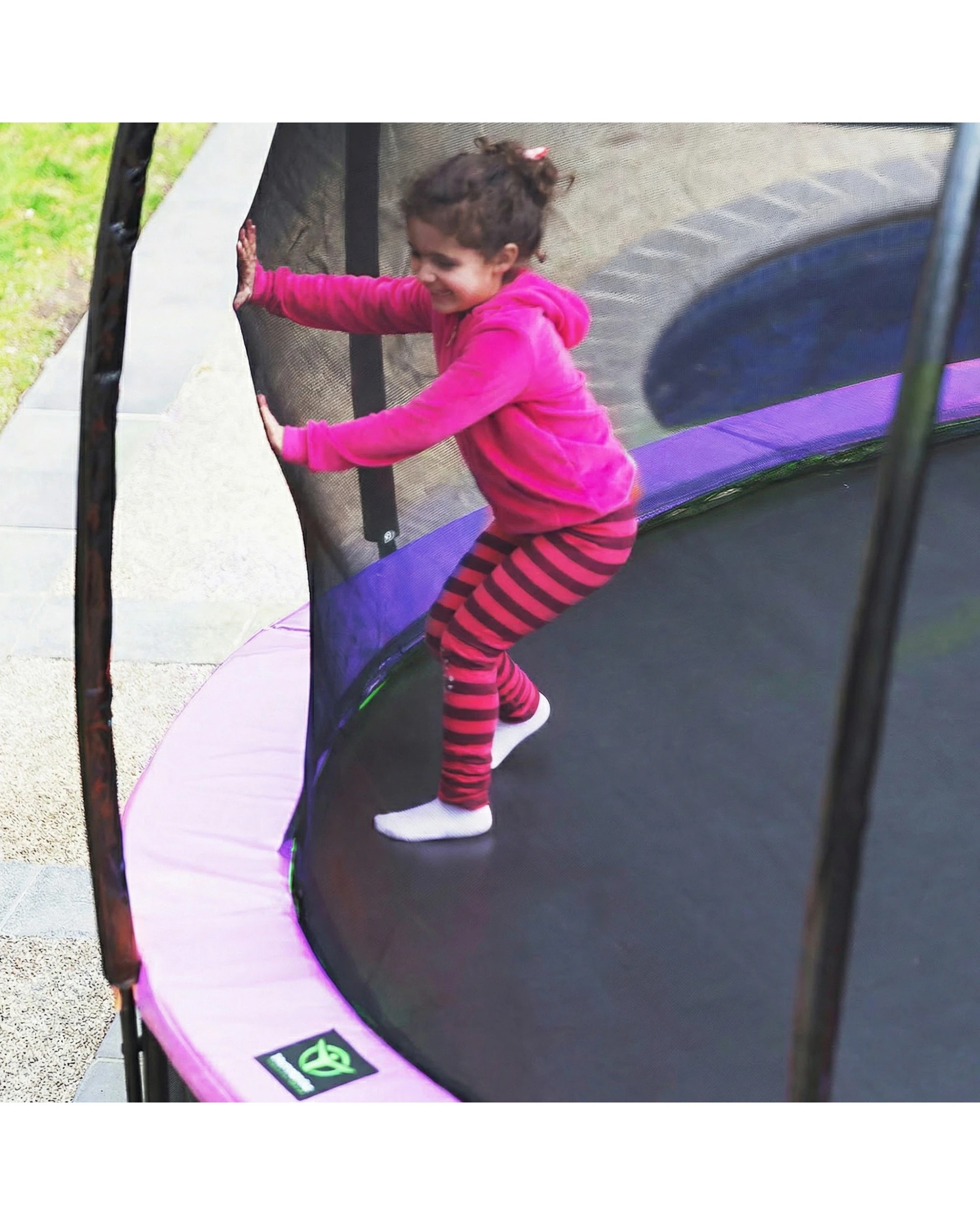 7 Kahuna Classic 6 ft Trampoline with Basketball Set - Green, 7 of 8