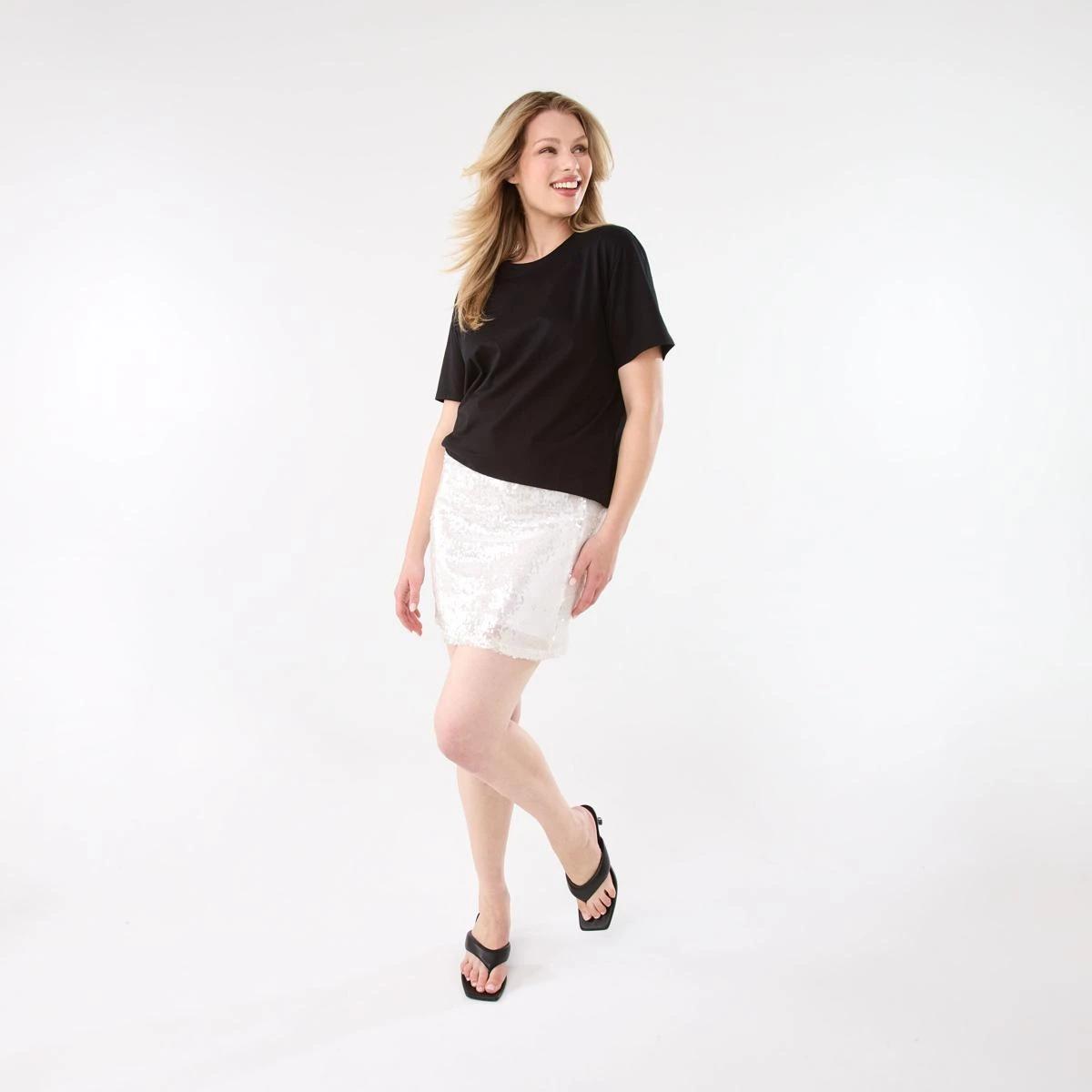 3 Short Sleeve Oversized Boyfriend T-shirt BLACK, 3 of 7