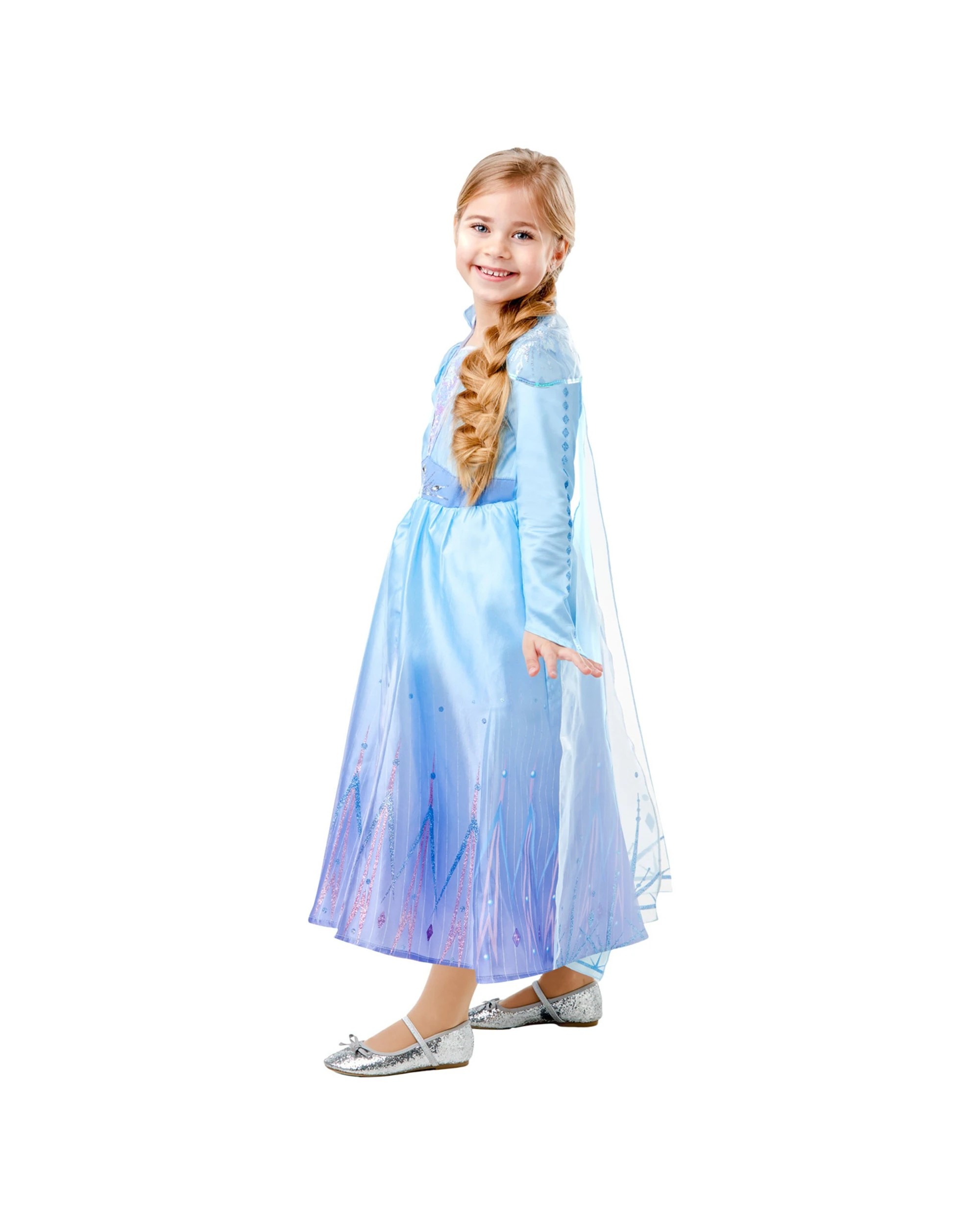 3 Disney Elsa Frozen 2 Deluxe Girls Dress Up Costume - Blue, 3 of 4