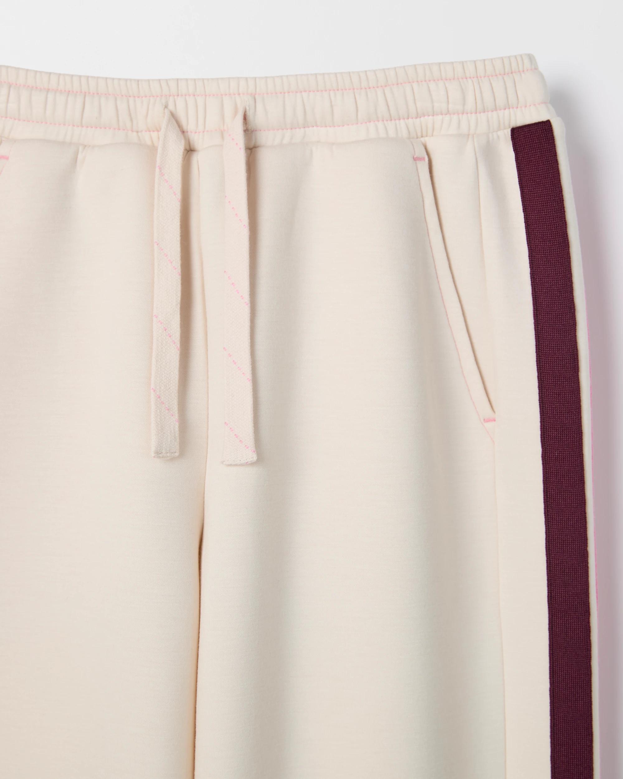 2 Target Kids Scuba Fabric Snap Hem Trackpants CREAM, 2 of 2
