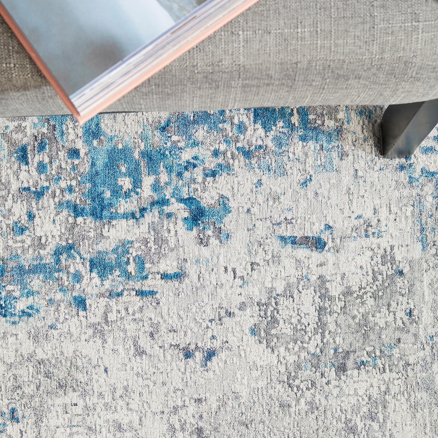 6 Common Ground Rugs Bazaar 132 400x80cm - Large Runner Rug - Blue, 6 of 8