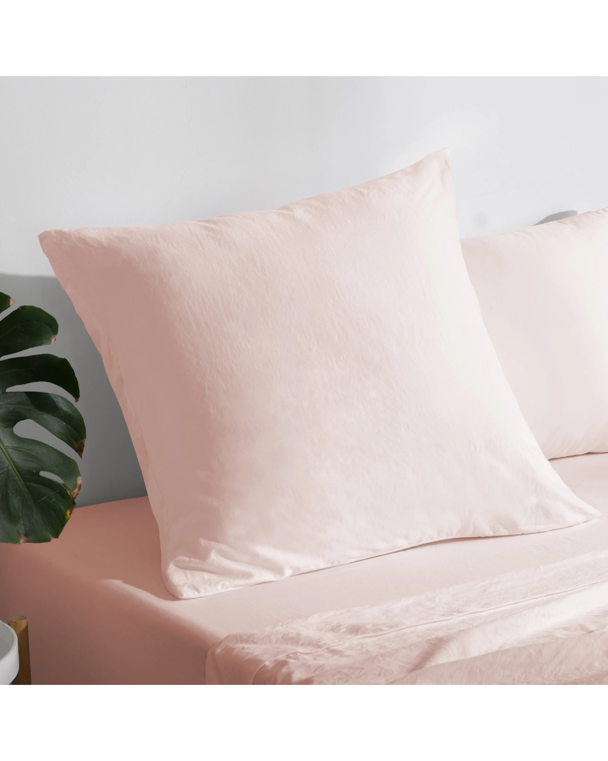 2 Dreamaker Superfine Washed Microfibre European Pillowcase - Blush Pink, 2 of 5