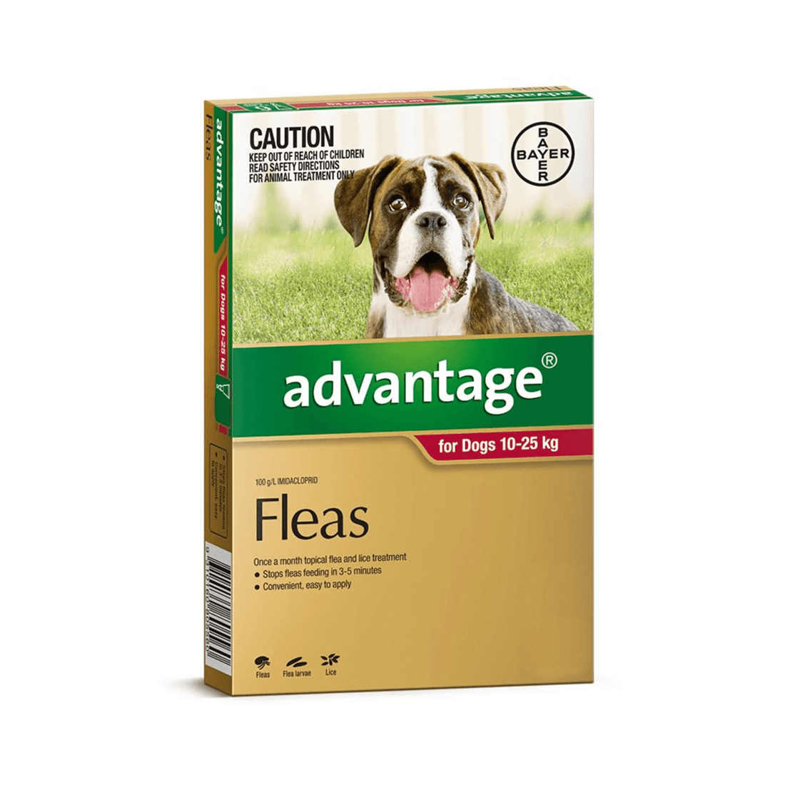 1 Advantage Dog 10-25kg Large 4pk Red, 1 of 1
