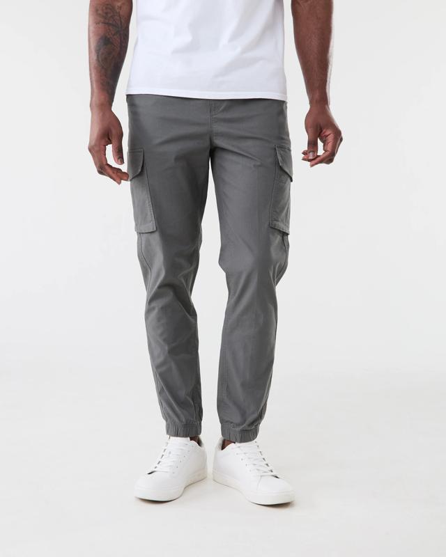 Elastic Waist and Cuffed Cargo P