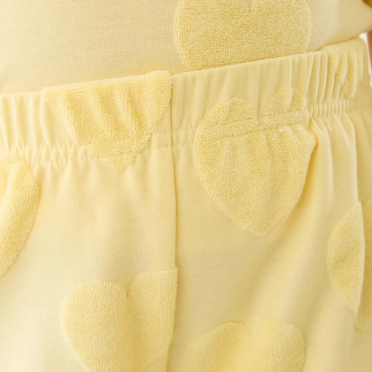 4 Texture Shorts HEARTS TERRY BUTTER CREAM, 4 of 6