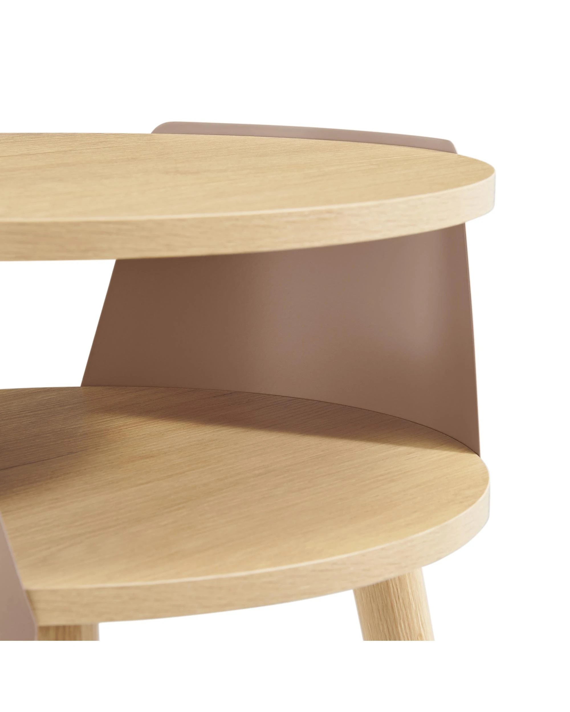 8 Kodu Side Table Bedside Shelf Round - Brown, 8 of 9