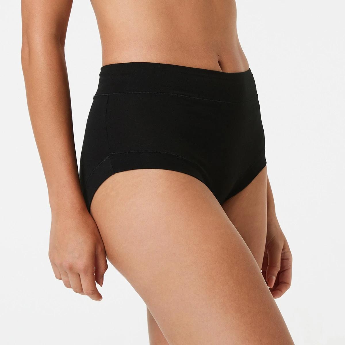 4 3 Pack Cotton Stretch Comfort Full Briefs Black, 4 of 6