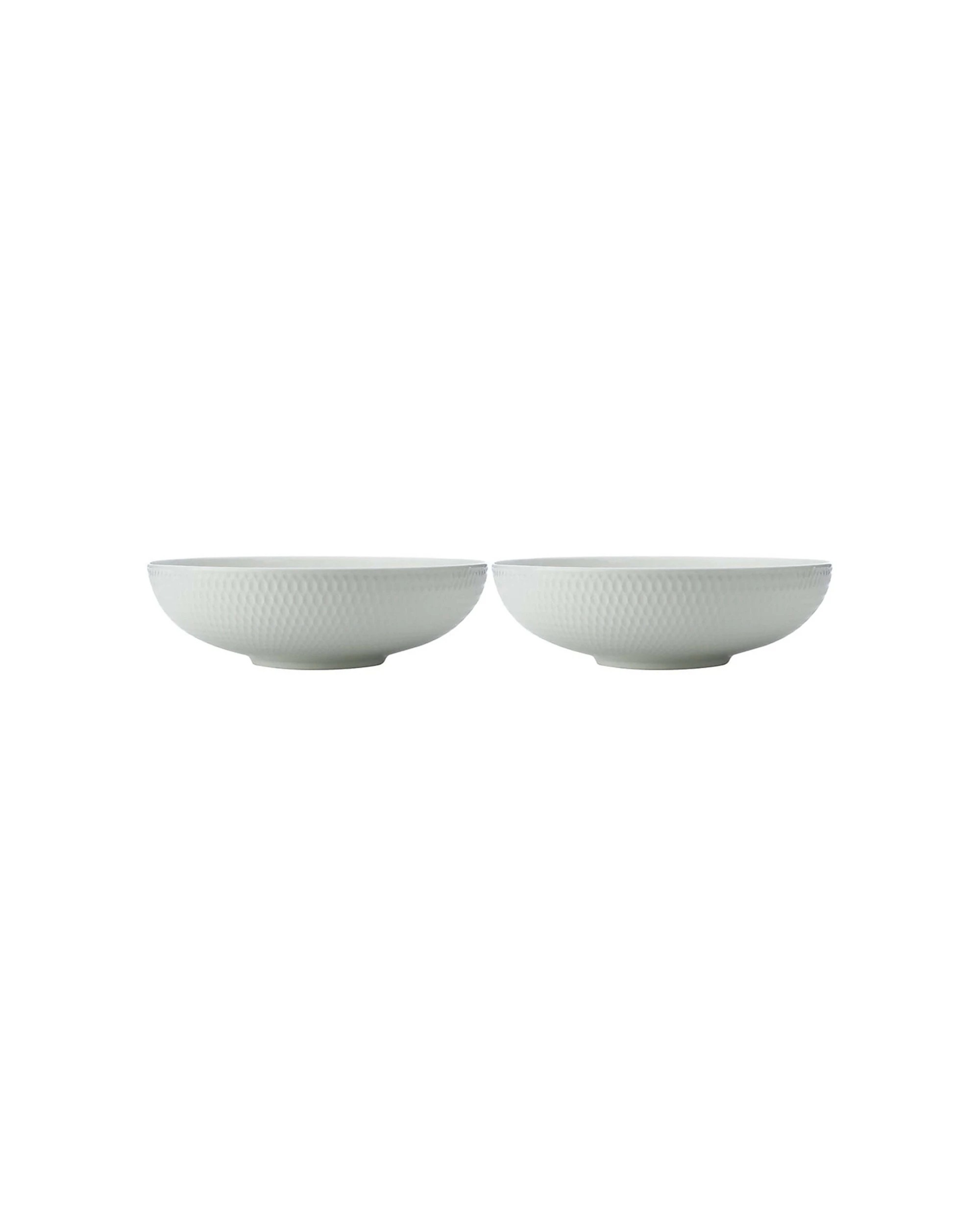 1 Maxwell & Williams 2PK White Basics Diamonds Round Serving Bowl 25cm Porcelain - White, 1 of 1