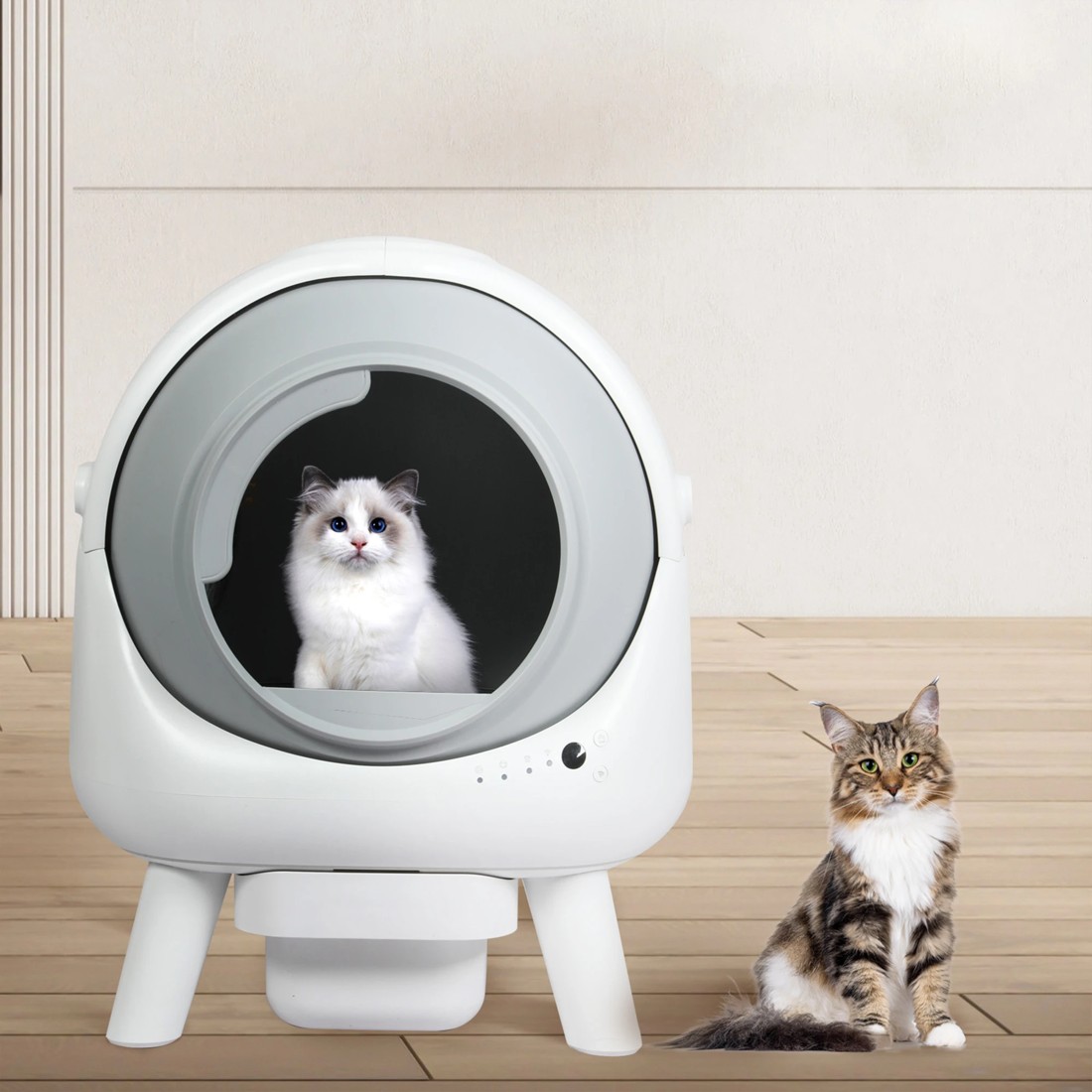 7 Pawz Cat Litter Box Large Machine Automatic Self Cleaning APP Control White, 7 of 8