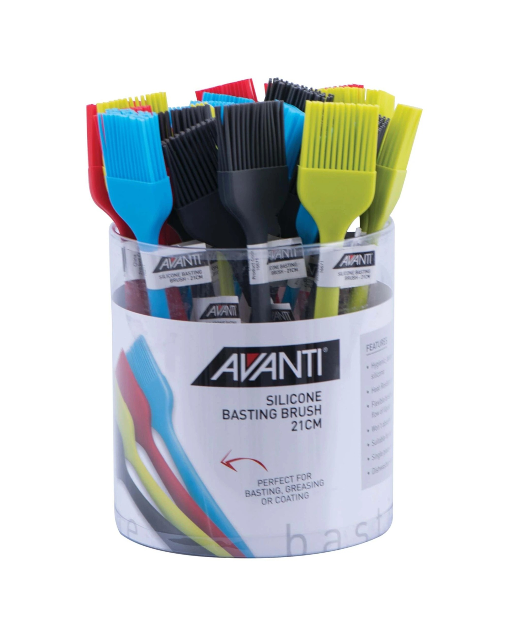 2 Avanti 21cm Silicone Basting Brush - Heat Resistant To 260c Dishwasher Safe - Blue, 2 of 2