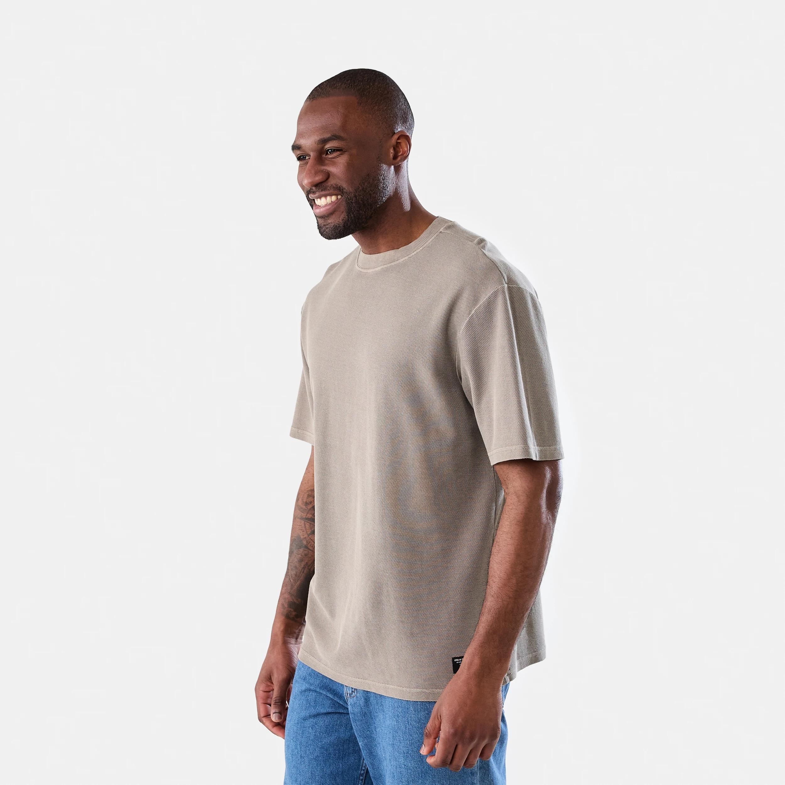 2 Oversized Pique Knit T-shirt Brn Eagle, 2 of 6