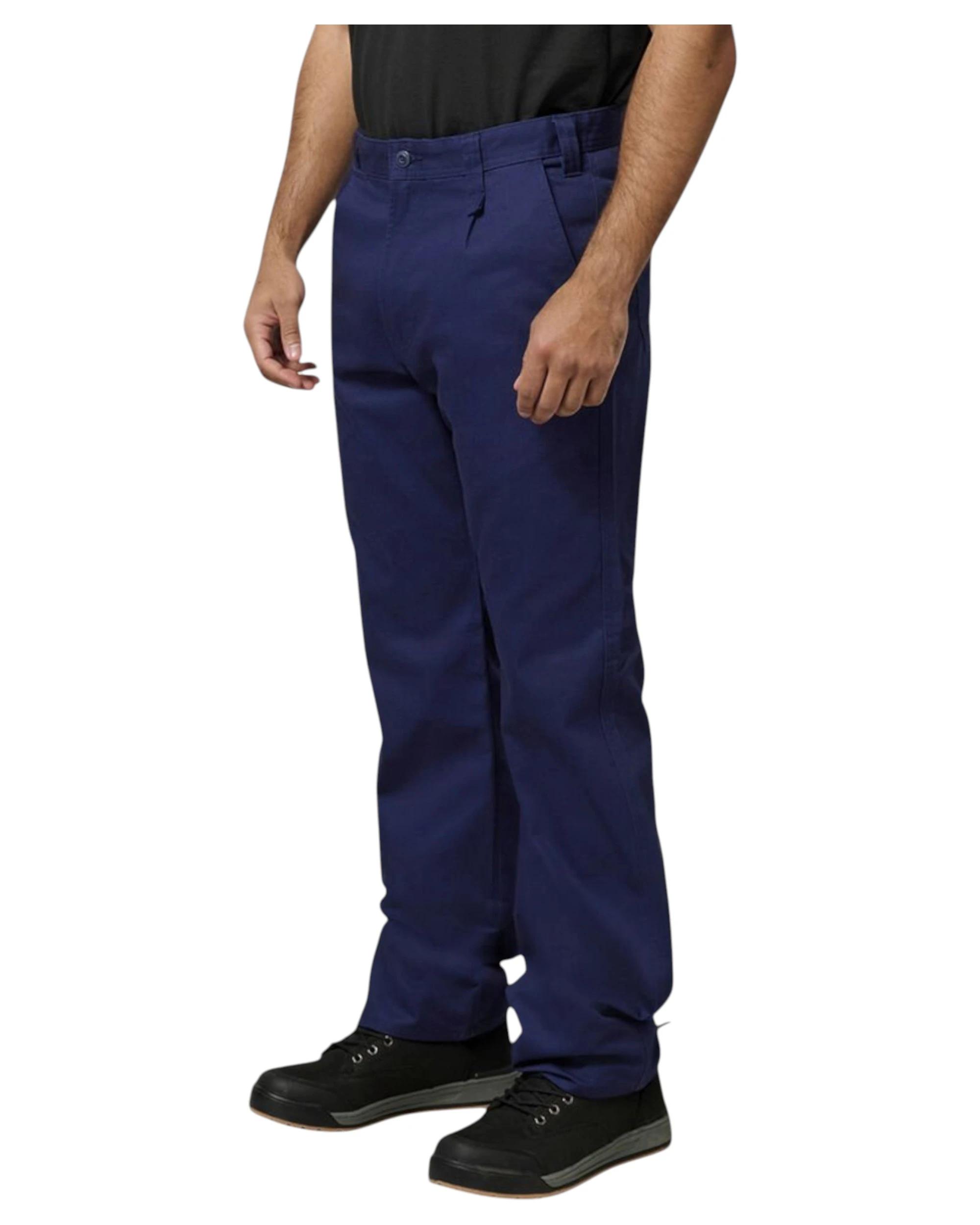 5 Hard Yakka 2 Pack Mens Basic Drill Work Pant Cotton Pants Navy, 5 of 8