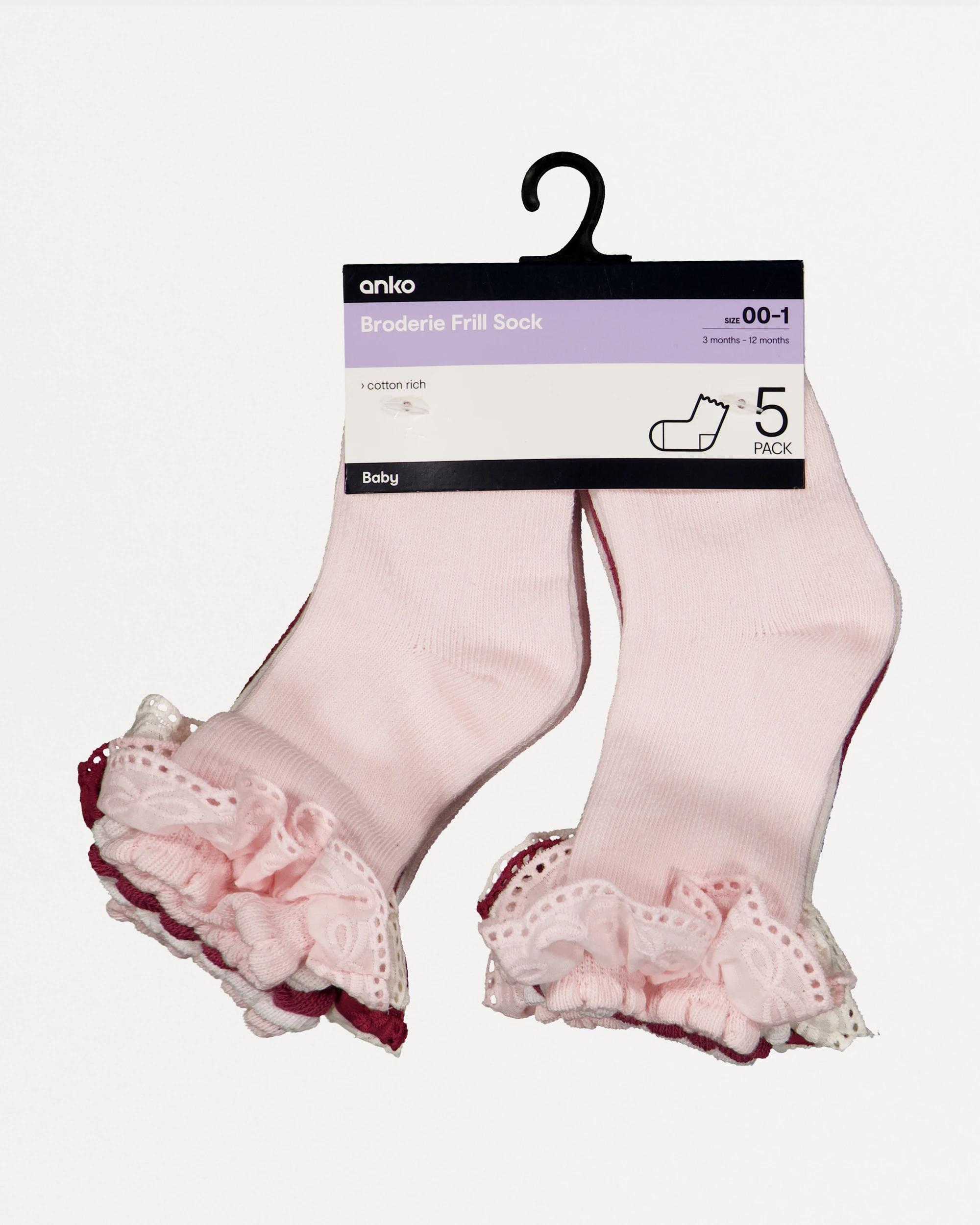 3 5 Pack Party Socks Pnk Brdie, 3 of 3