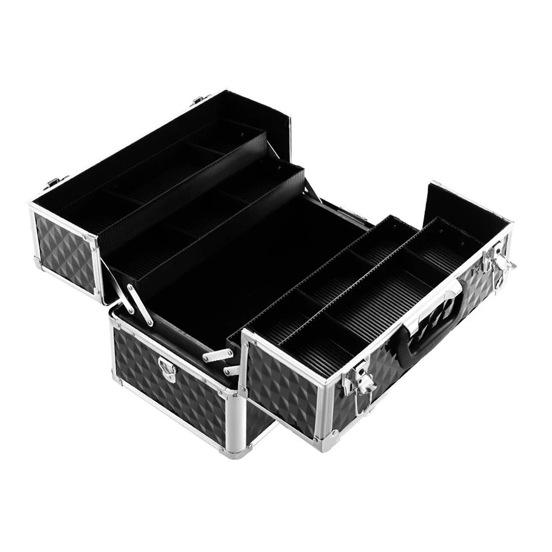 3 Embellir Beauty Case Makeup Travel Bag Organiser Cosmetic Storage Large Portable - Black, 3 of 8