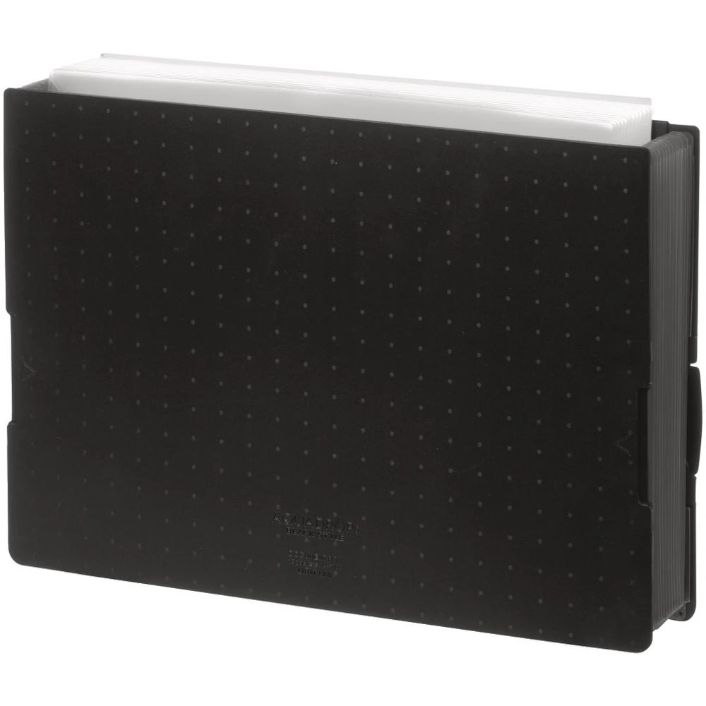 3 Aqua Drops Expanding Document Box File Black, 3 of 4