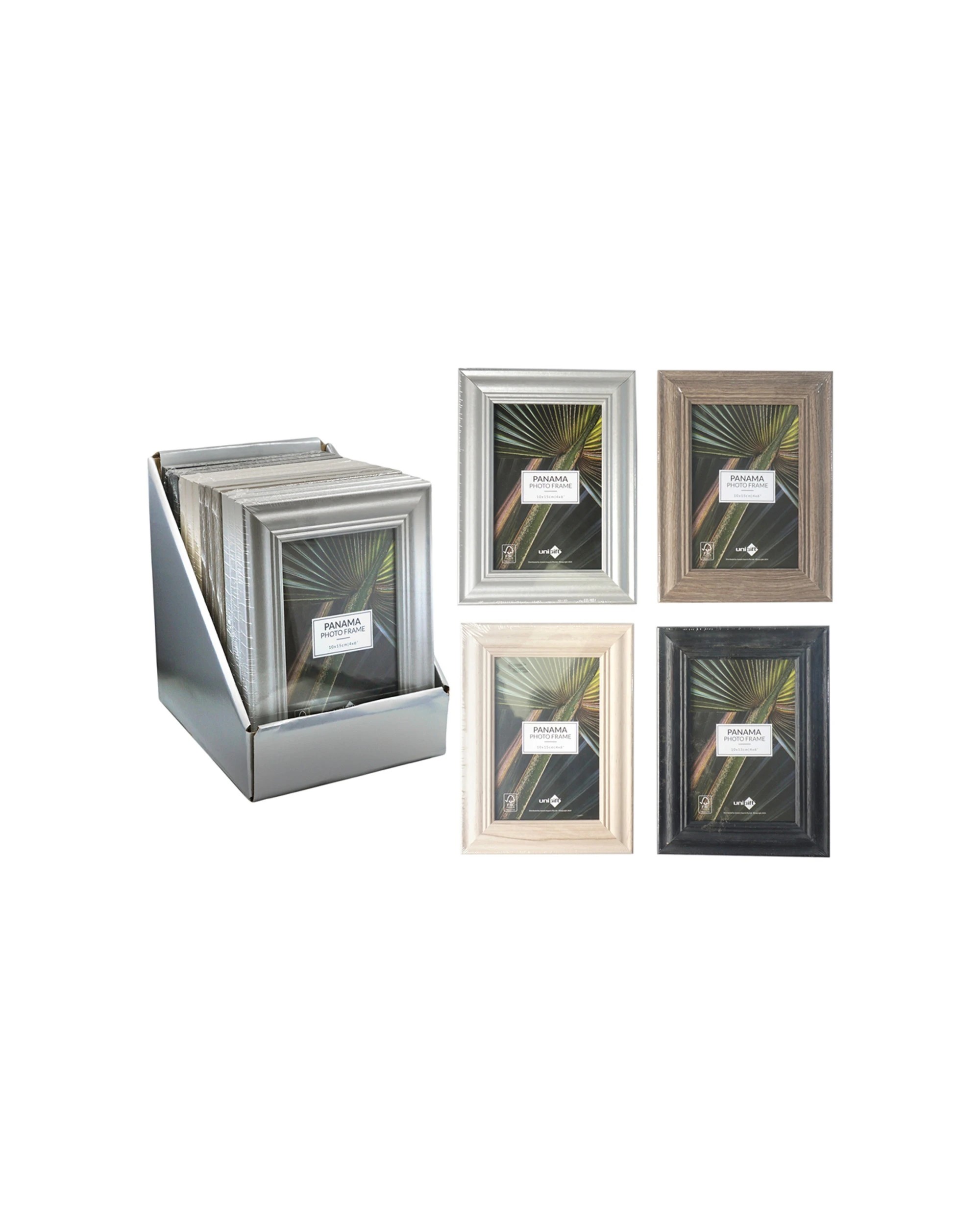 3 Unigift 6pk Panama Photo Picture Frame 10x15cm - Multi, 3 of 3