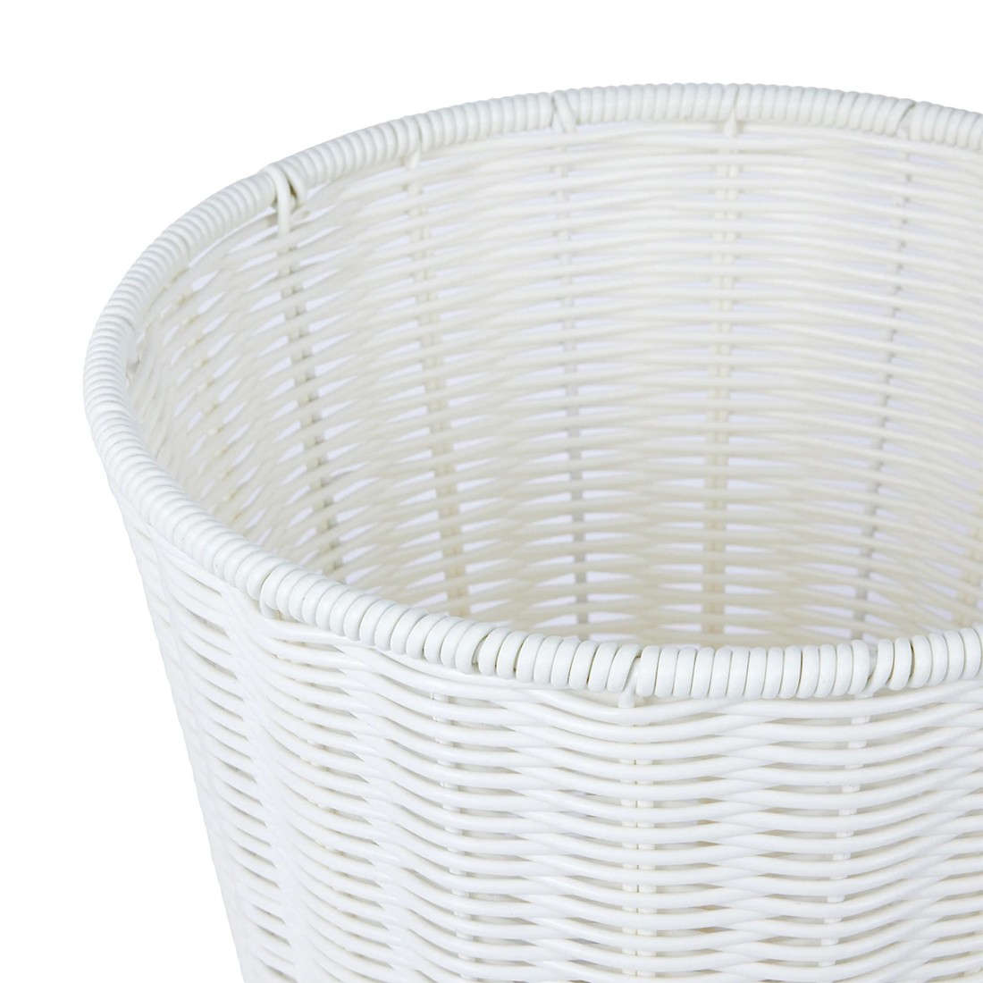 5 White Rattan Look Waste Bin, 5 of 6