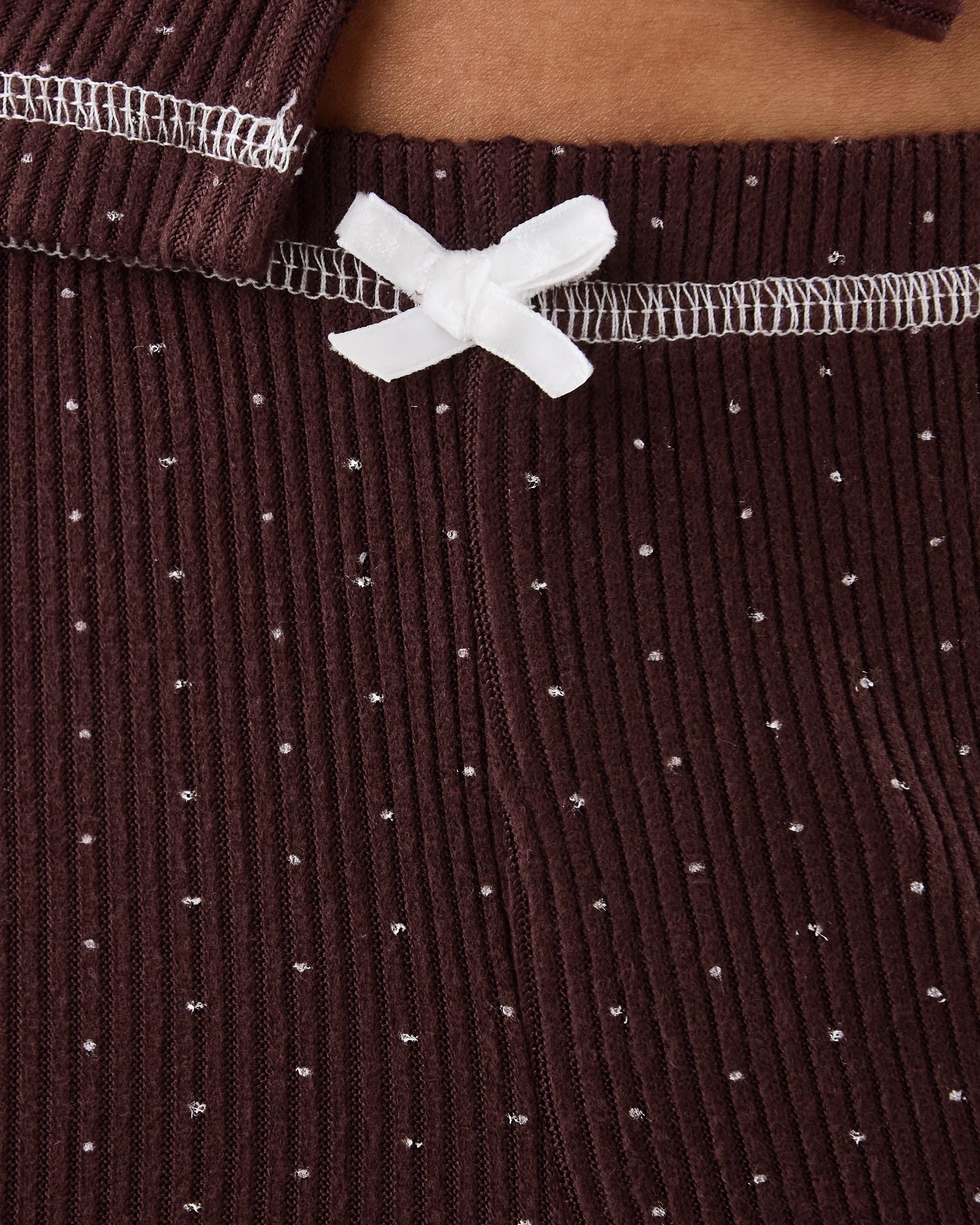 5 Brushed Rib Pants Spot Choc, 5 of 6