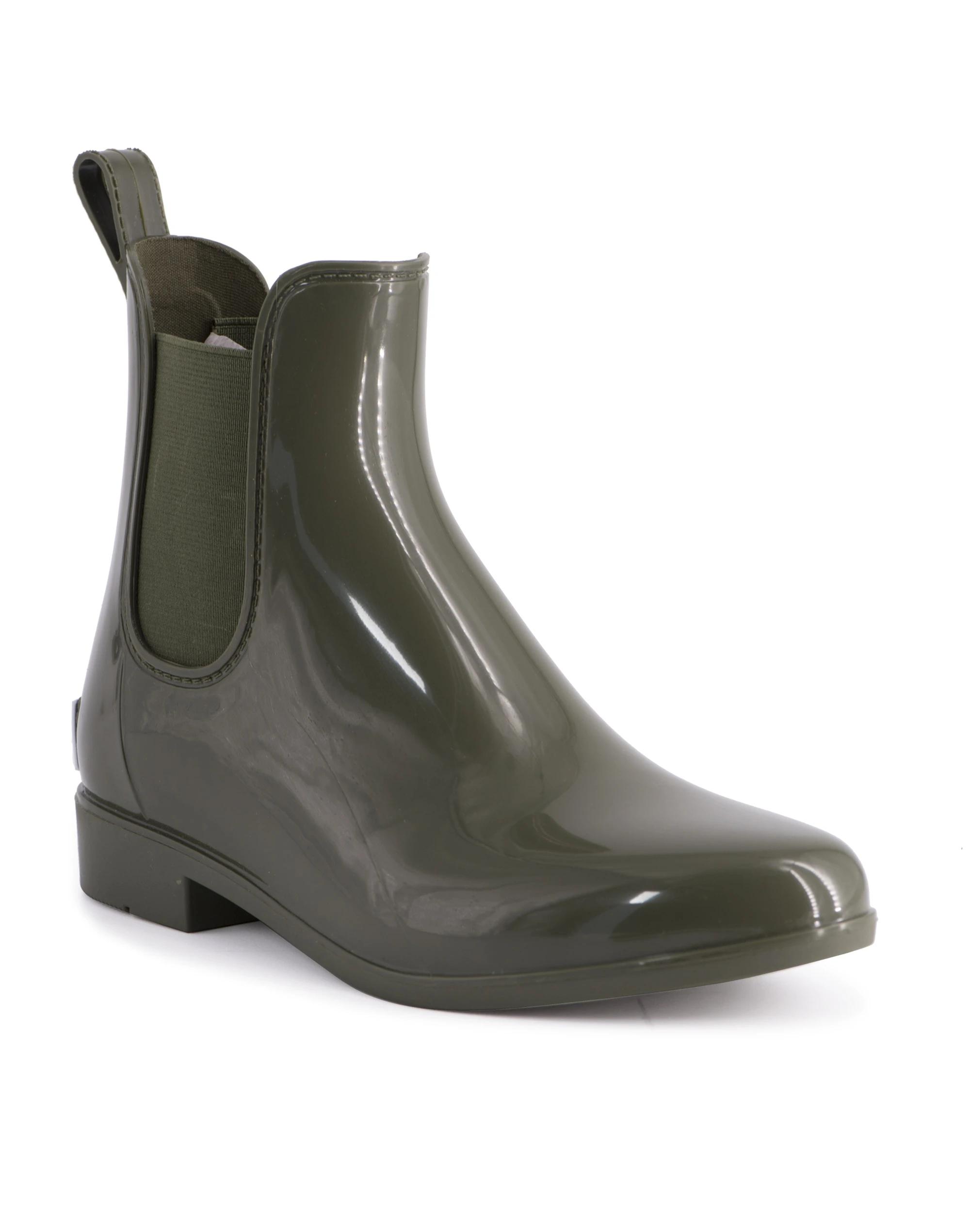 1 AUS WOOLI Chic Rainboots Featuring Free Sheepskin Insole OLIVE, 1 of 8