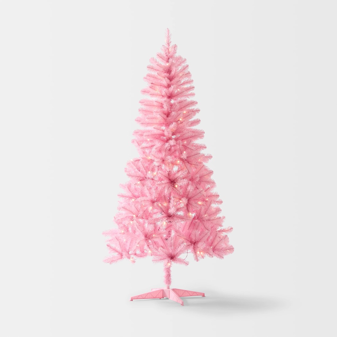 1 1.82m (6ft) Pink Prelit Christmas Tree, 1 of 8
