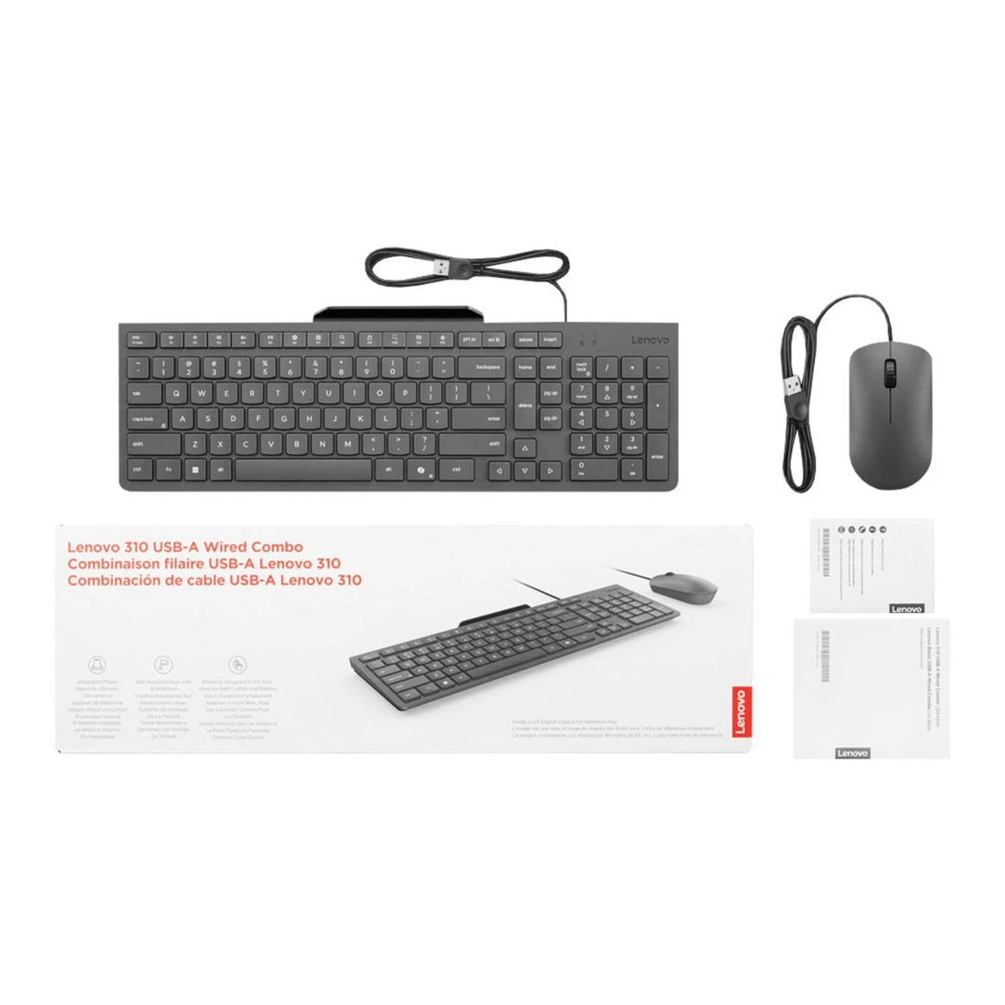 8 Lenovo 310 USB-A Keyboard and Mouse Combo Grey, 8 of 8