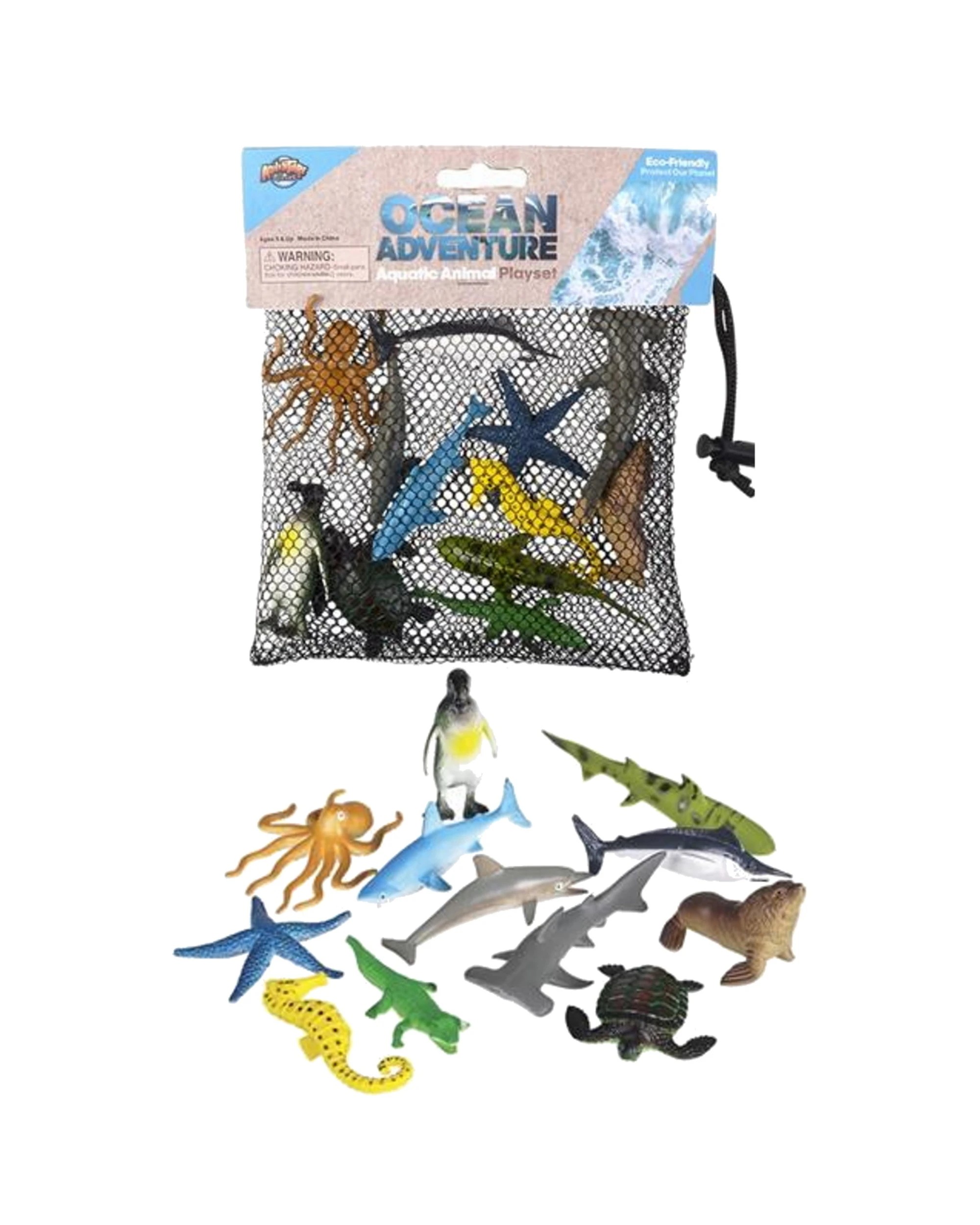 1 RI Novelty Small Plastic Aquatic Sea Animals Pack of 12 - Multi, 1 of 1