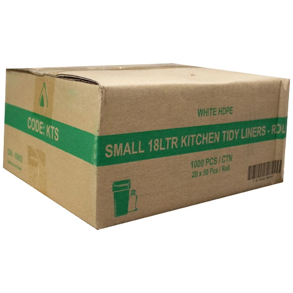 3 Tailored Packaging Kitchen Bin Liners 18L 1000 Pack White, 3 of 3