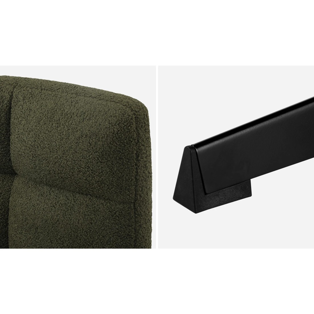 6 Oikiture Armless Office Desk Chair Boucle
 - Green, 6 of 10