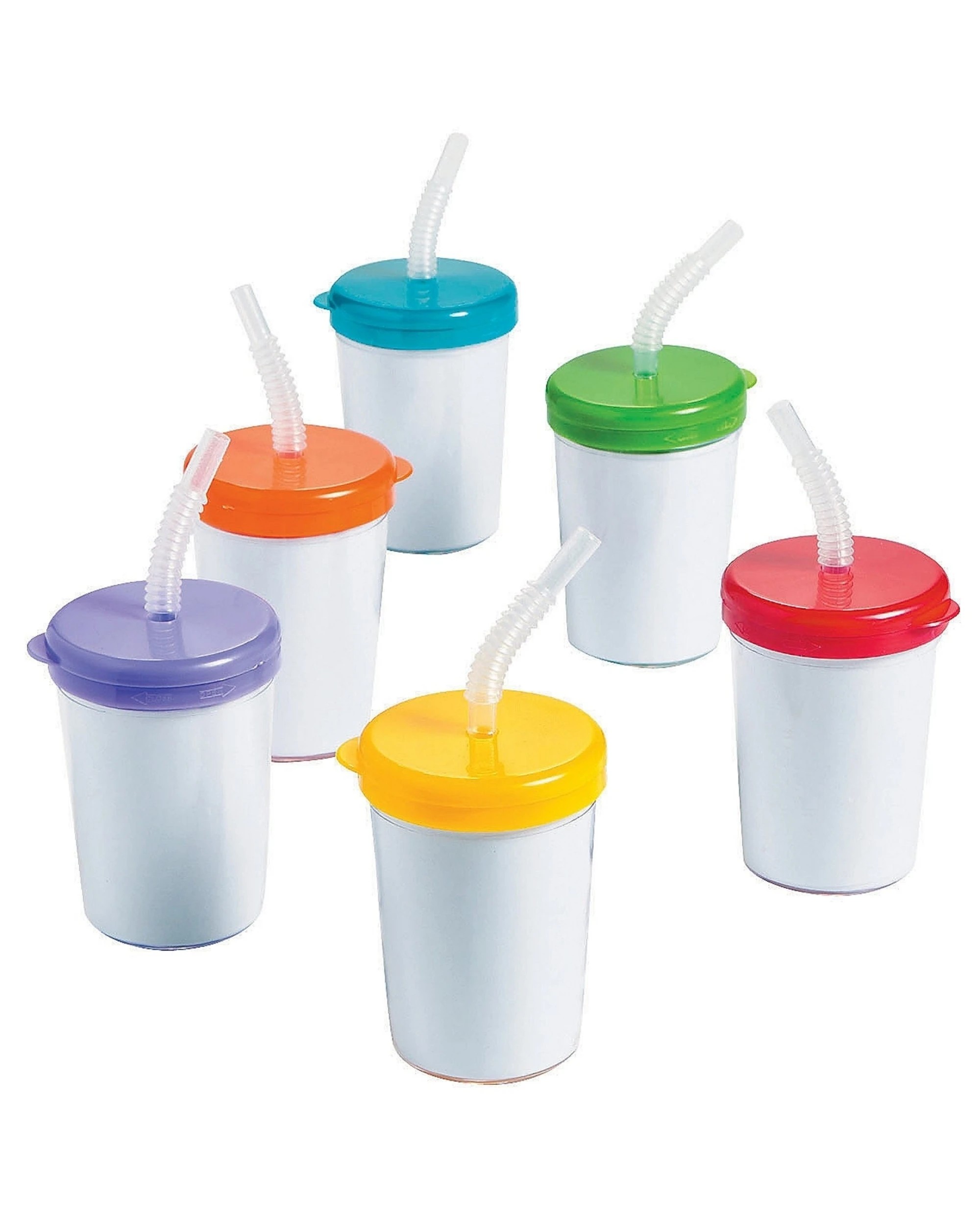 1 Partyrama DIY Cups with Straws Box of 12, 1 of 2