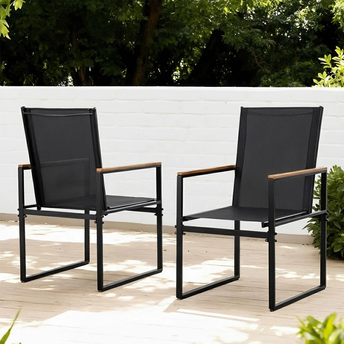 5 Gardeon 5PCS Outdoor Dining Set Table and Chairs Patio Garden Furniture Bistro Set - Black, 5 of 7