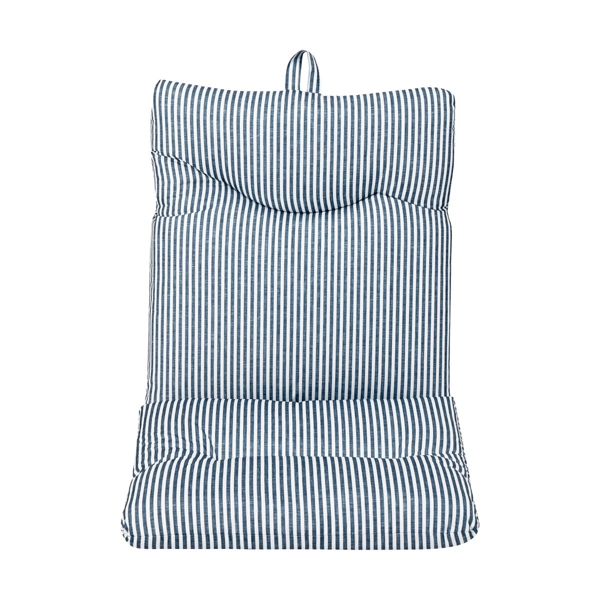 2 Outdoor High Back Cushion - Blue Stripe, 2 of 10