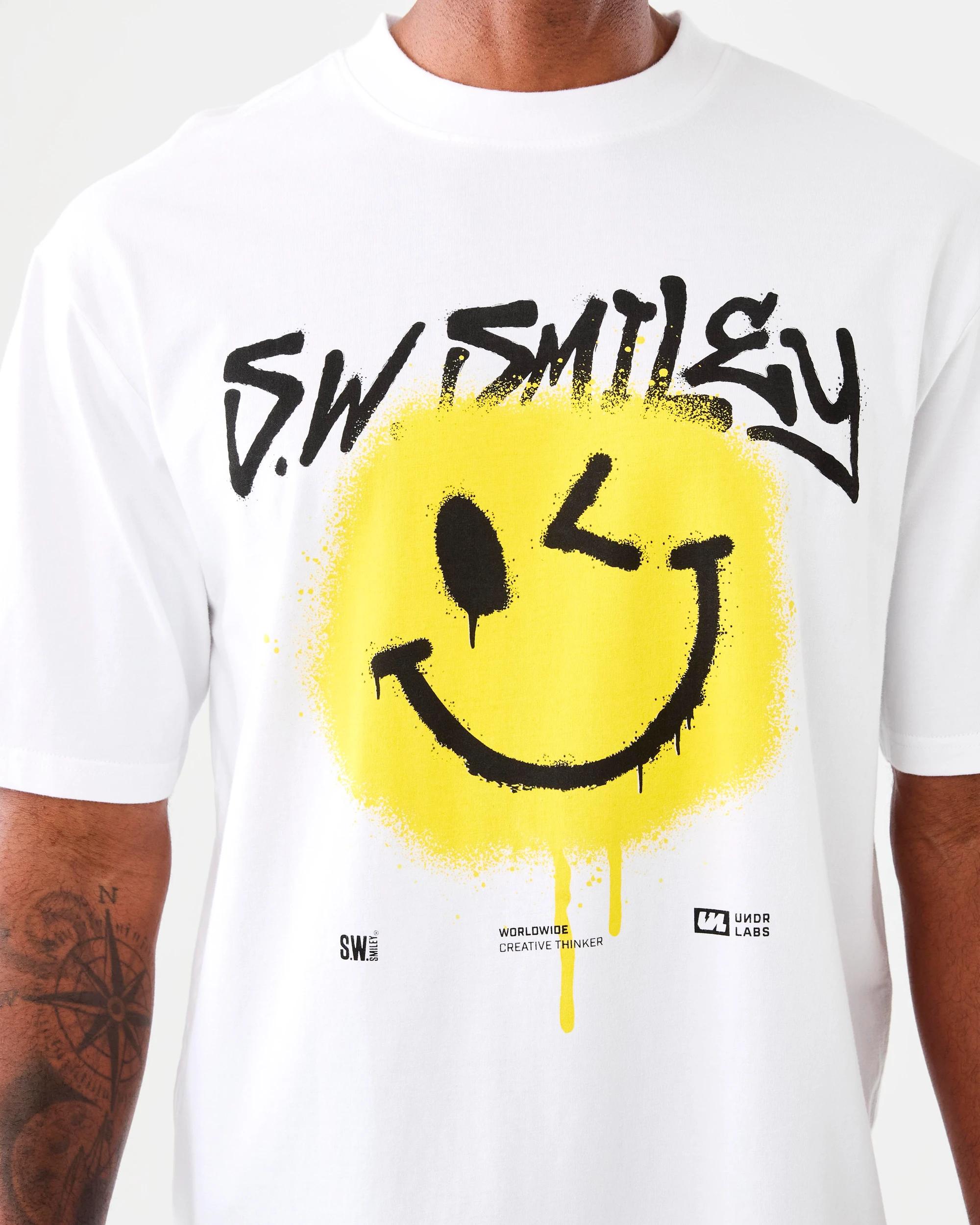 5 Smiley License T-shirt White, 5 of 6