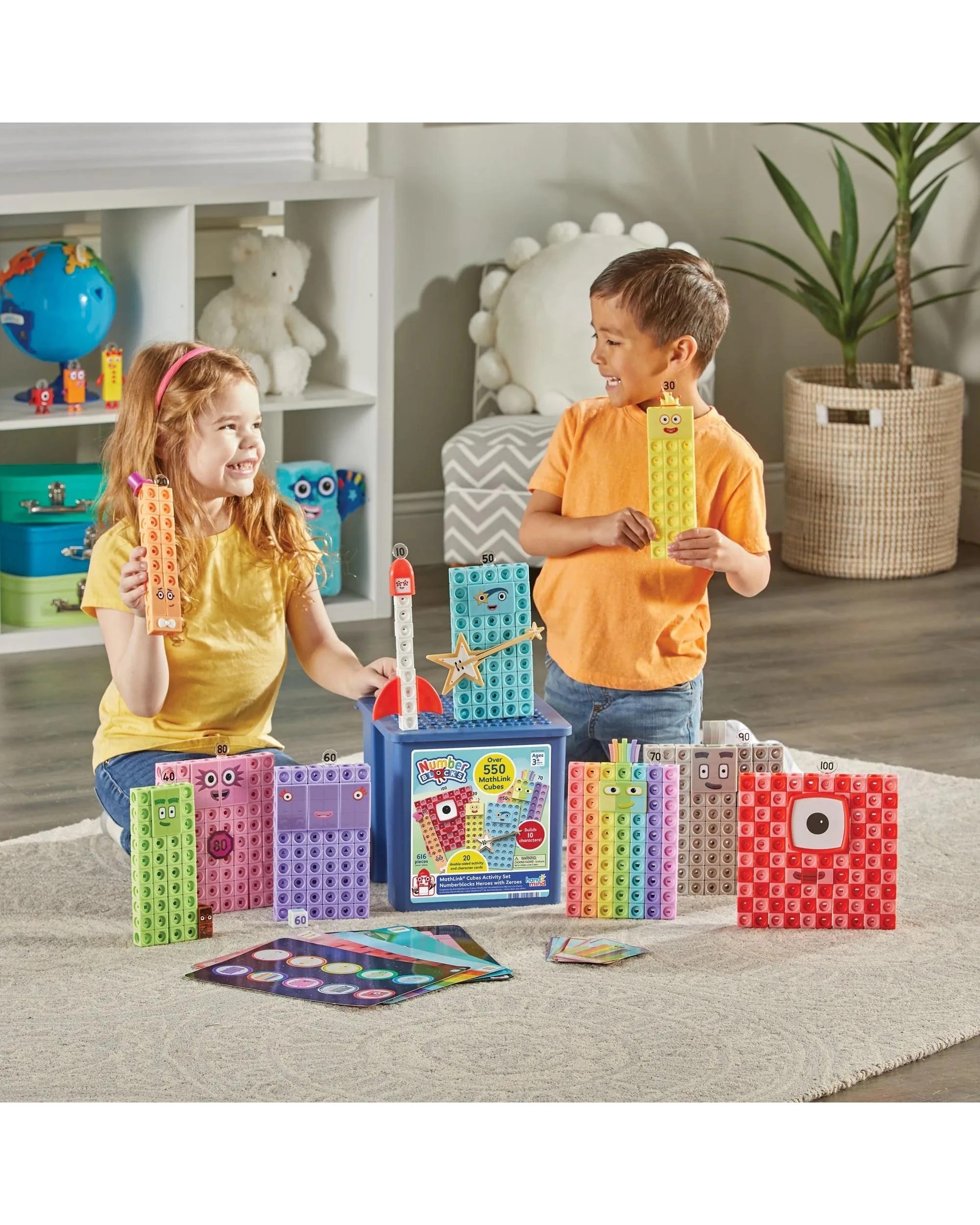 6 Numberblocks Heroes with Zeroes MathLink Cubes Activity Set, 6 of 10