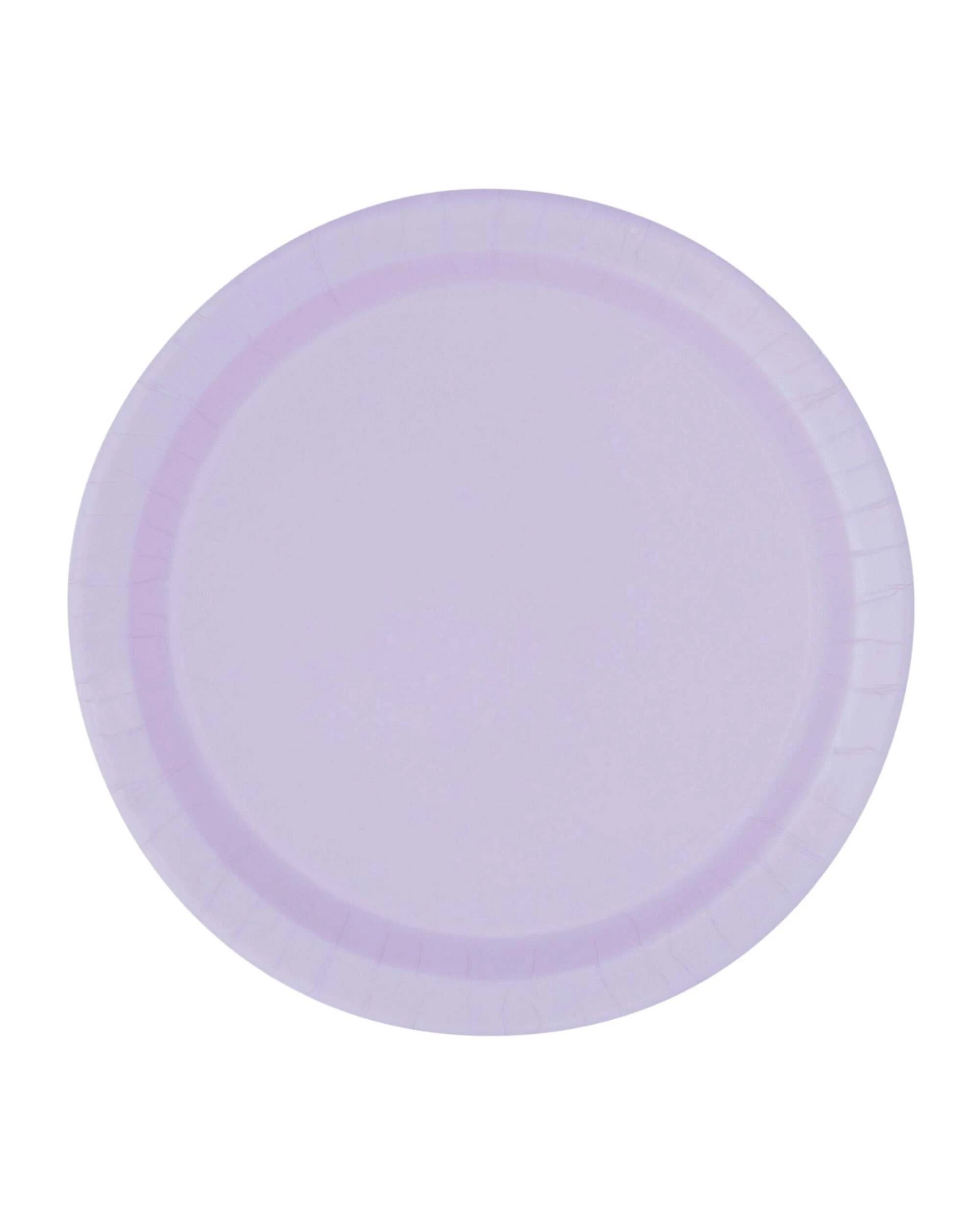1 Unique Lavender Small Round Paper Plates Pack of 8 - Purple, 1 of 1